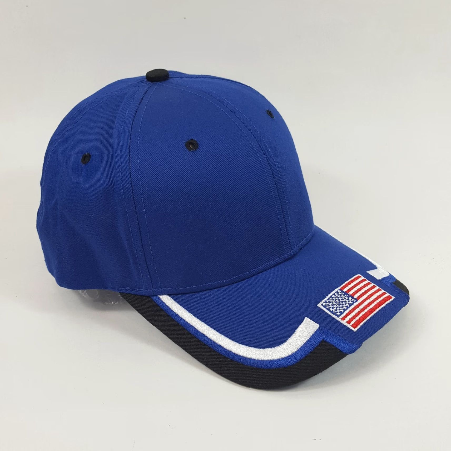 Vintage VINTAGE Town Talk 90s USA Flag Baseball Cap Hat Adjustable One Size Blue Mens Size ONE SIZE - 4 Thumbnail