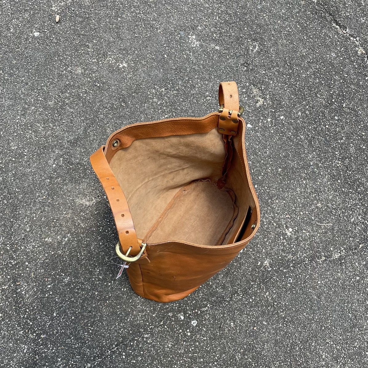 Japanese Brand Tideway Japan Full Leather Oversized Crossbody Size ONE SIZE - 5 Thumbnail