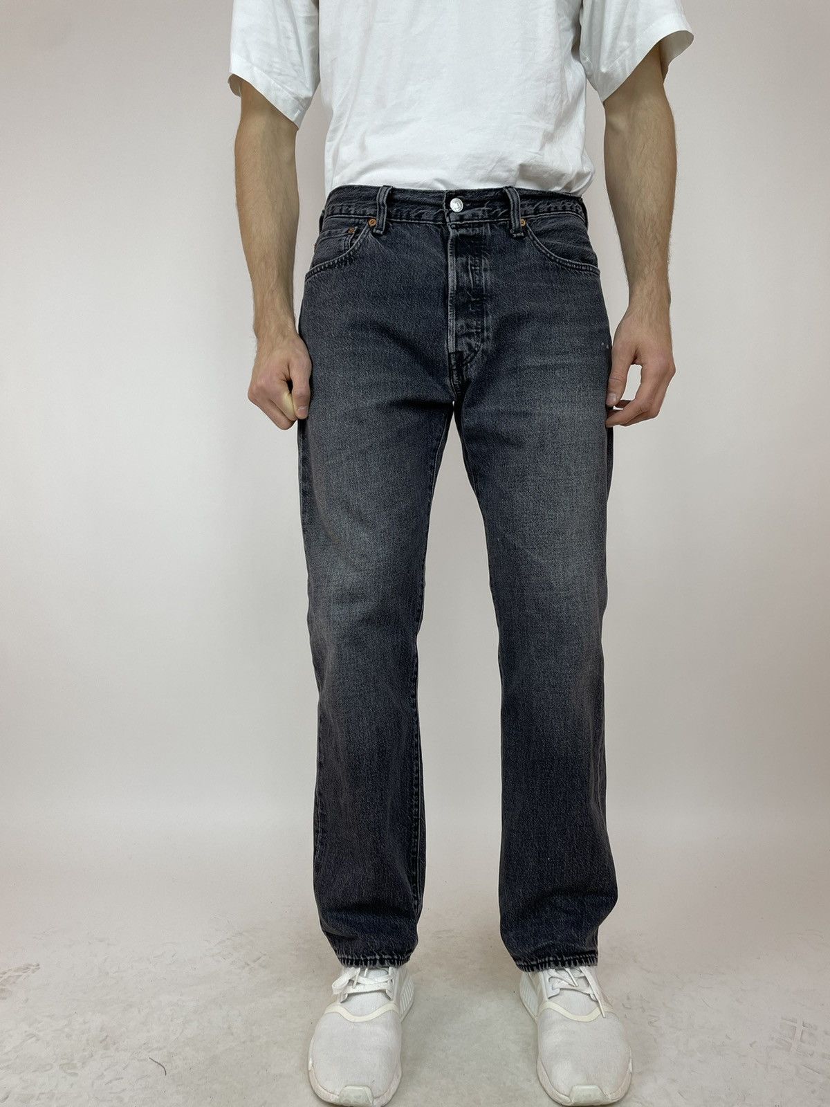 Levi's LEVIS 501 big E Jeans Washed gray Mens size w34 L32 Size US 34 / EU 50 - 2 Thumbnail