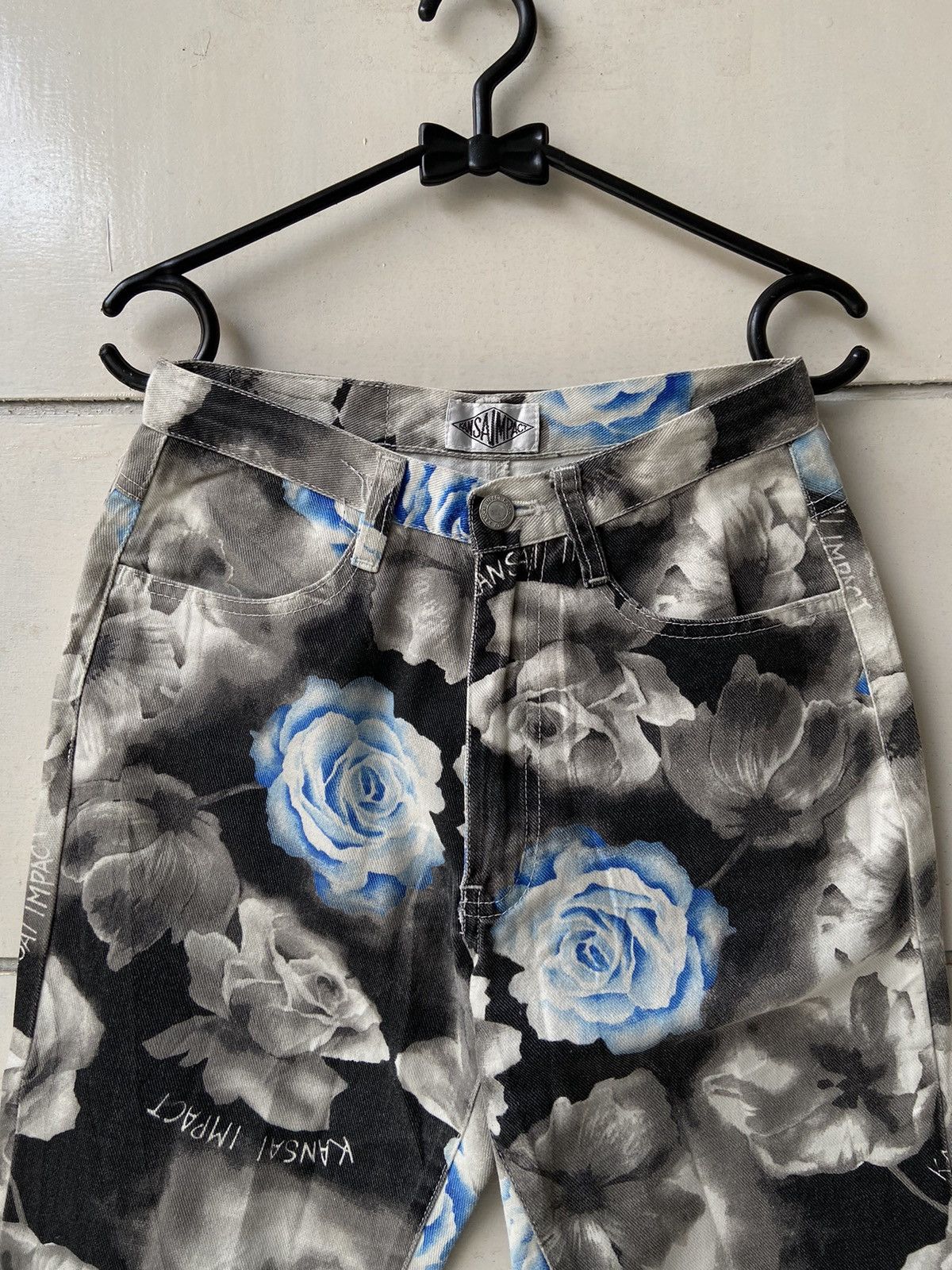 Kansai Yamamoto KANSAI IMPACT Flower Patterned Jeans Size US 28 / EU 44 - 12 Thumbnail