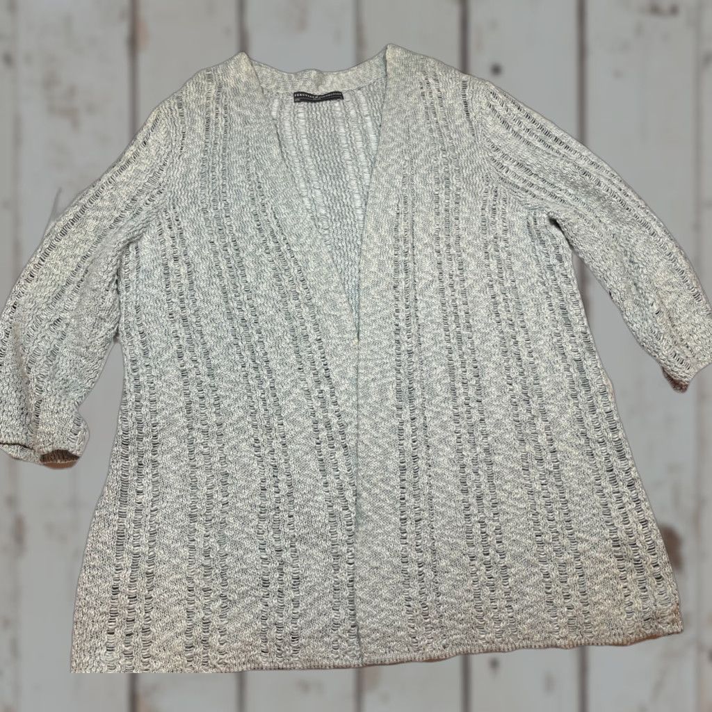 Vintage Peruvian Connection Light Blue Open Front Cardigan Sweater Pima Cotton Womens LG Size L / US 10 / IT 46 - 1 Thumbnail
