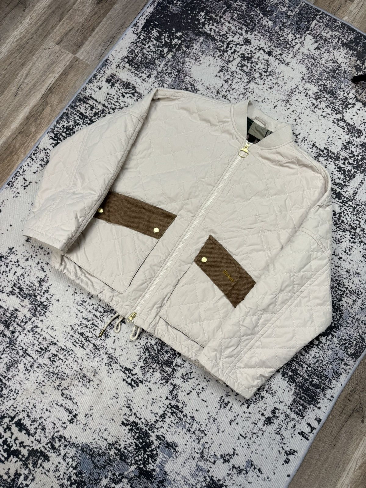 Barbour × Japanese Brand × Vintage Barbour Jacket Bomber with pattern Beige 36 S womens Size US S / EU 44-46 / 1 - 3 Thumbnail