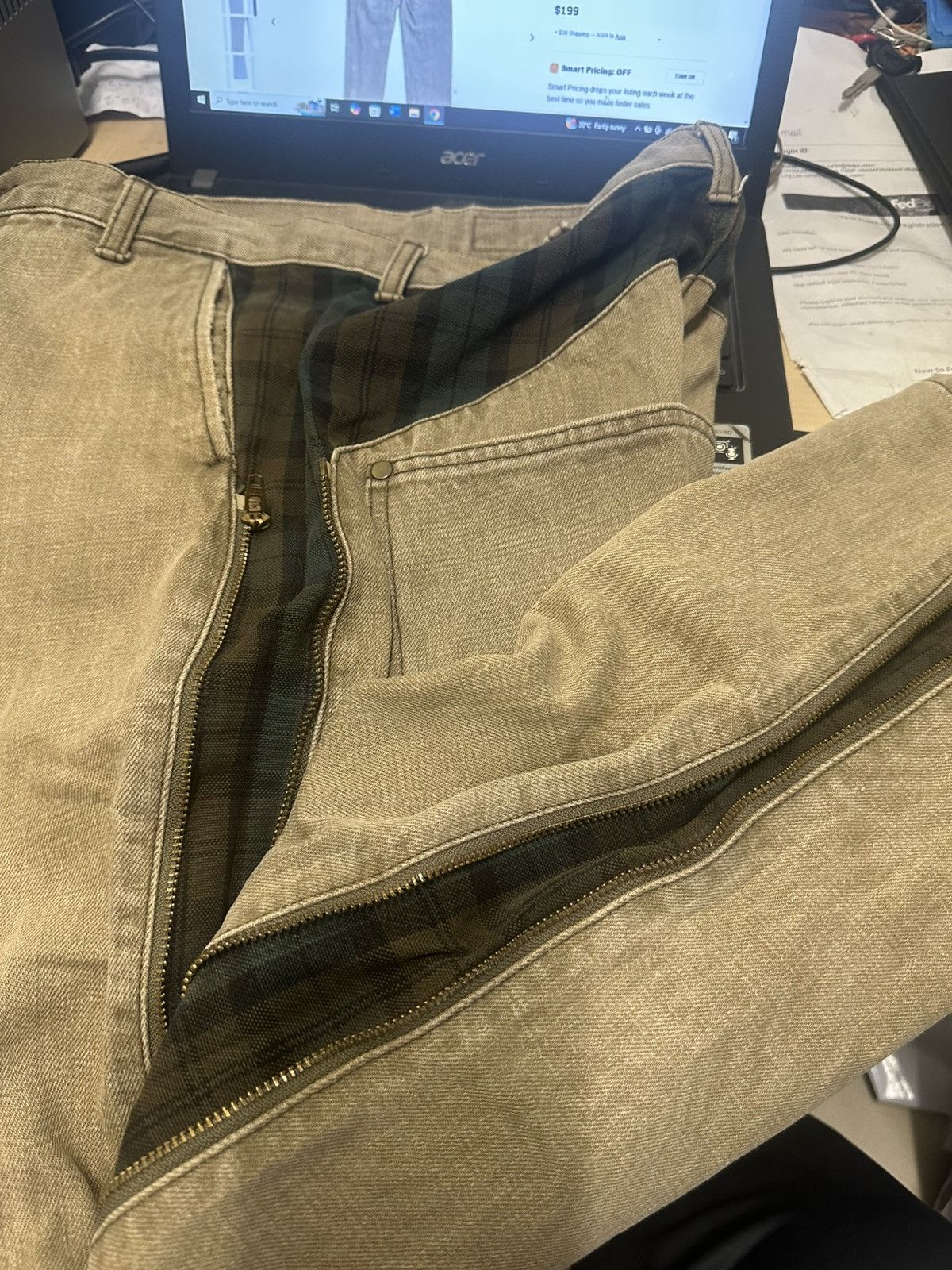 If Six Was Nine Japanese Brand Mgdw Japan Zipper Side Denim Jeans Size US 31 - 17 Thumbnail