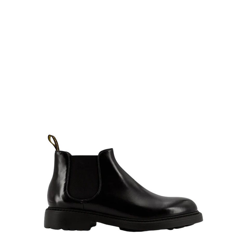 DOUCAL'S Black Leather Boots New