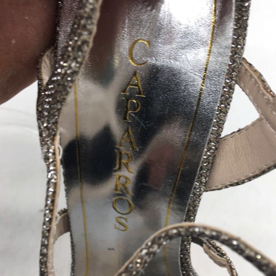 Vintage VINTAGE Caparros Womens Sandal Caparros Womens Ankle Strap Sandals Metallic Buckle Slim Heels Leather 8 B New Size US 8 / IT 38 - 7 Thumbnail