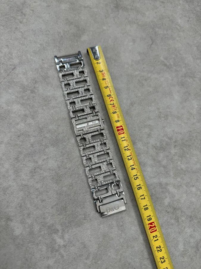Dolce & Gabbana 2000s Dolce & Gabbana Grey Strass Abstract Watch Size ONE SIZE - 7 Thumbnail