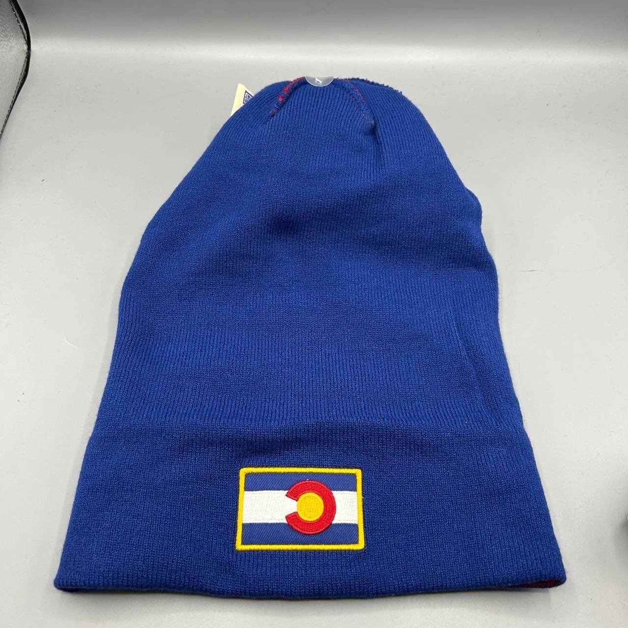 The Game Colorado Flag Hat Men Blue Red Cuffed Beanie Pom Pom Size ONE SIZE - 4 Thumbnail