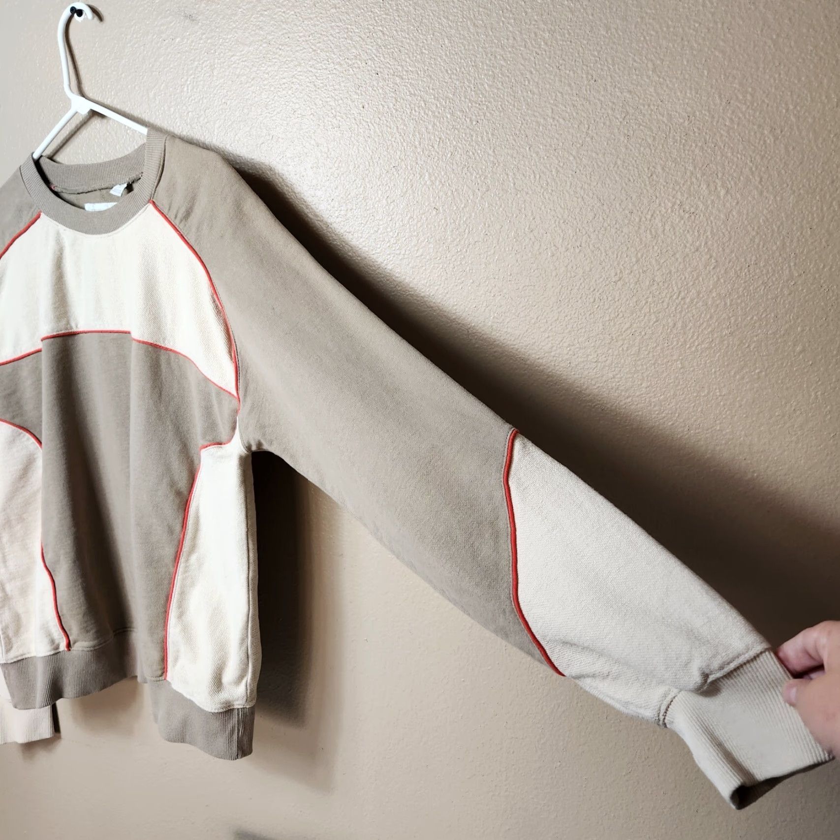 Urban Outfitters UO Standard Cloth Mens Tan French Terry Retro Crew Neck Sweatshirt Size S Size US S / EU 44-46 / 1 - 3 Thumbnail