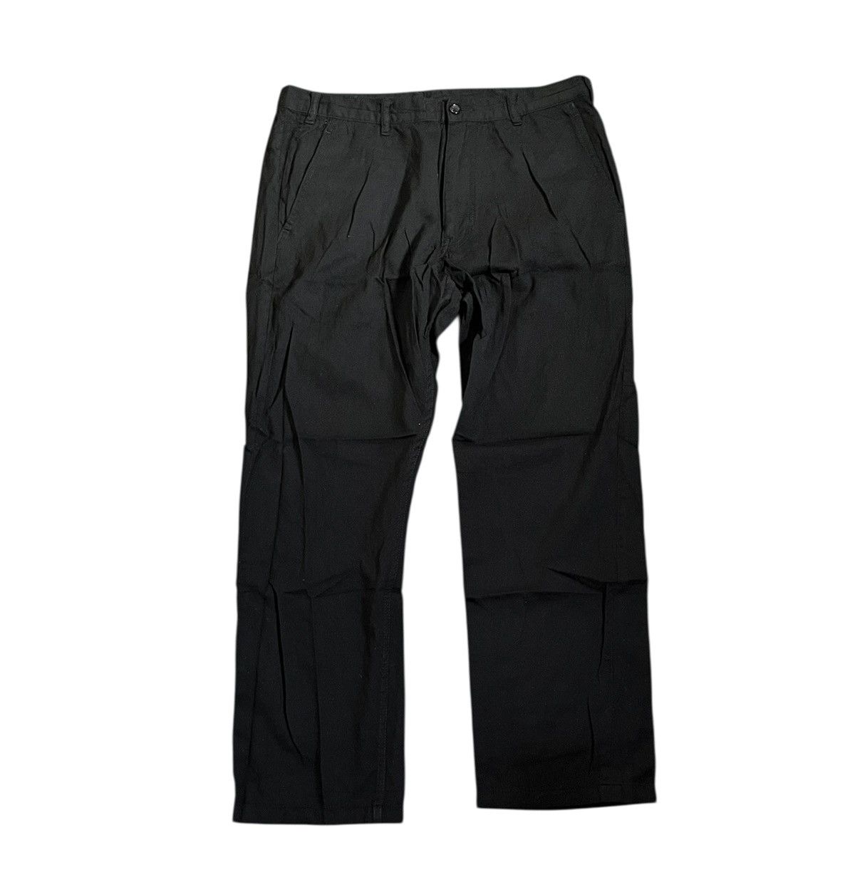 Cdg homme plus AD2007 straight black wool blend trousers
