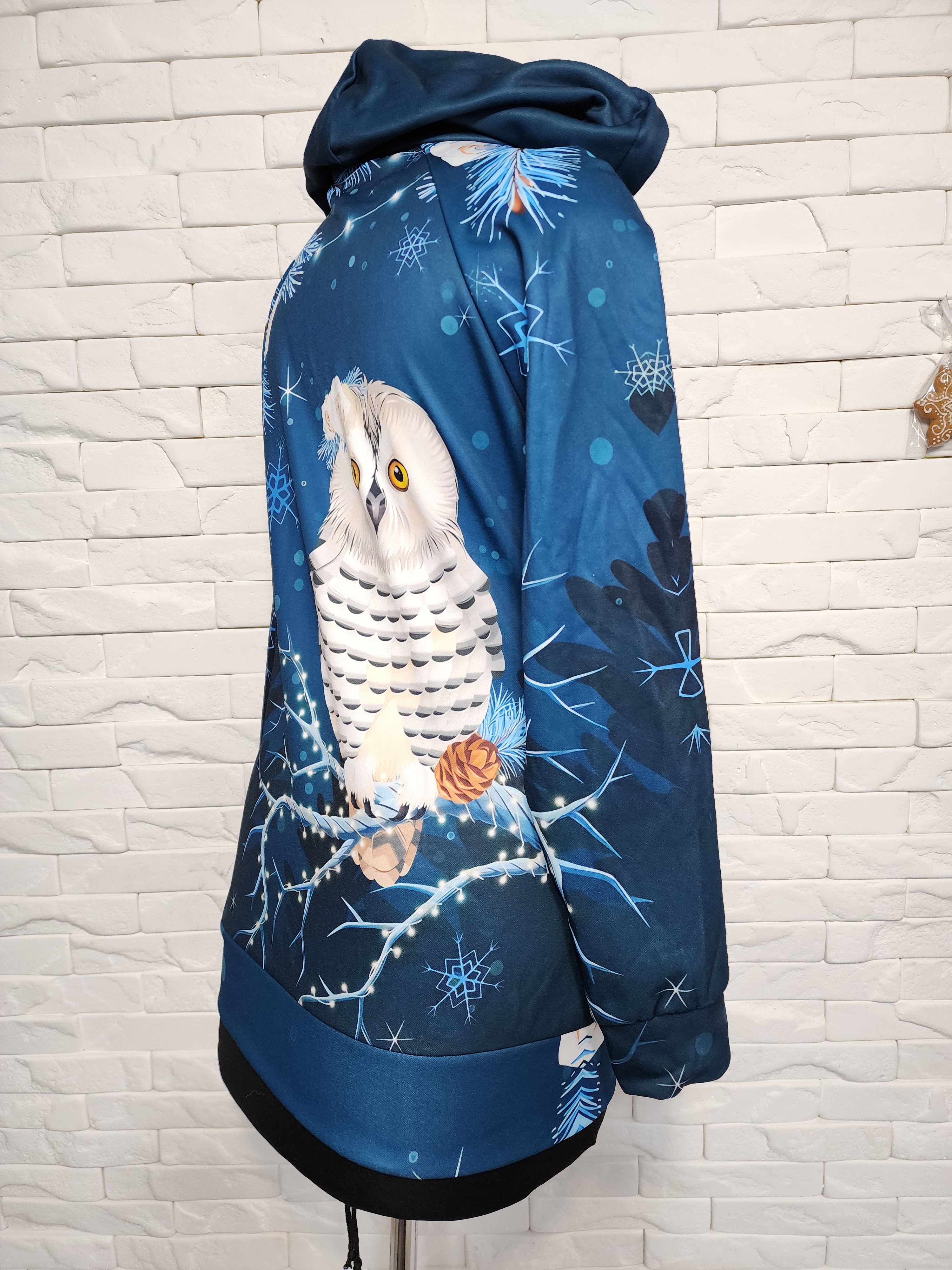 Other Sports Jacket: Women's Blue Blazer With Print. Size M / US 6-8 / IT 42-44 - 5 Thumbnail
