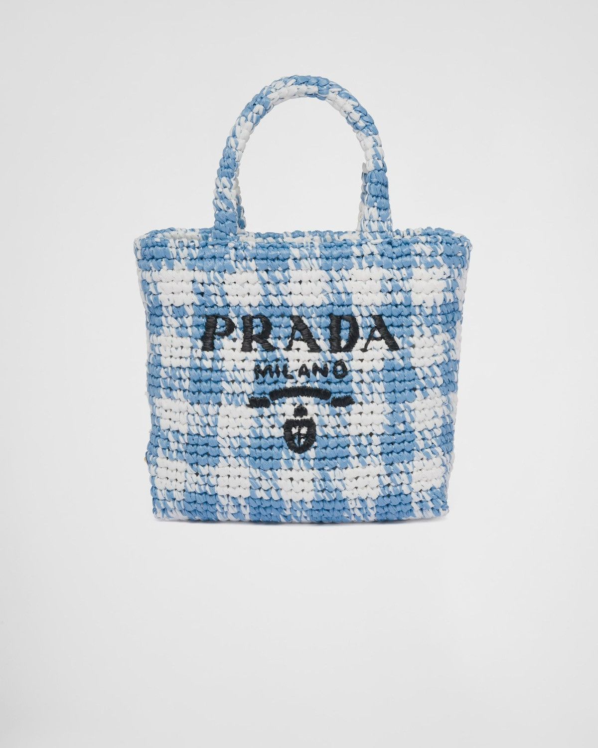 Prada 🔥$1.9K VALUE🔥Small Crochet Tote Bag in Blue Size ONE SIZE - 1 Preview