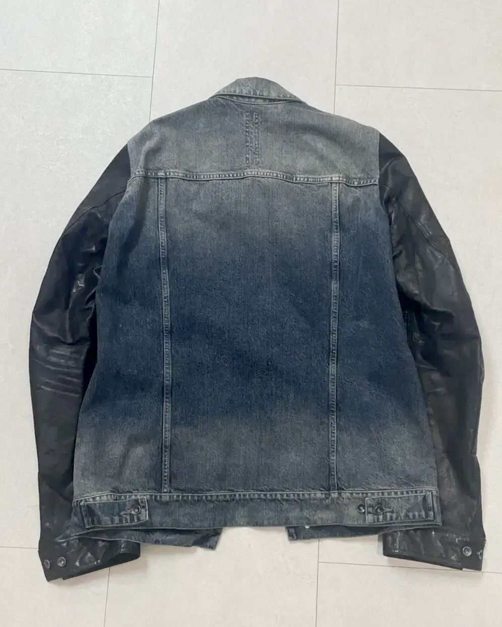 Rick Owens Drkshdw Rick Owens DRKSHDW SS14 Leather Denim Jacket Size US L / EU 52-54 / 3 - 2 Thumbnail