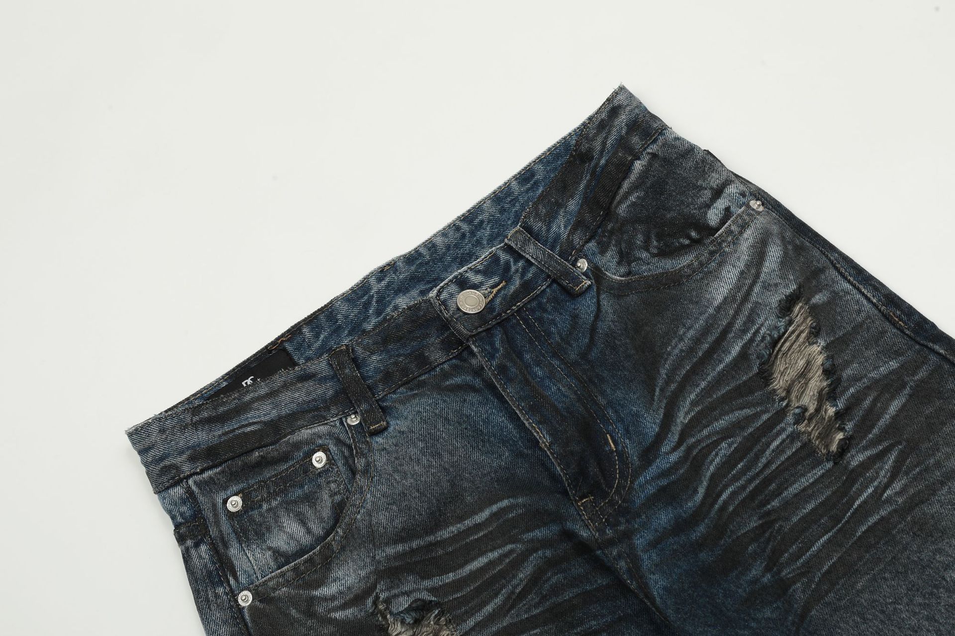 Japanese Brand × Jean Loose washed distressed straight casual jeans Size US 32 / EU 48 - 4 Thumbnail