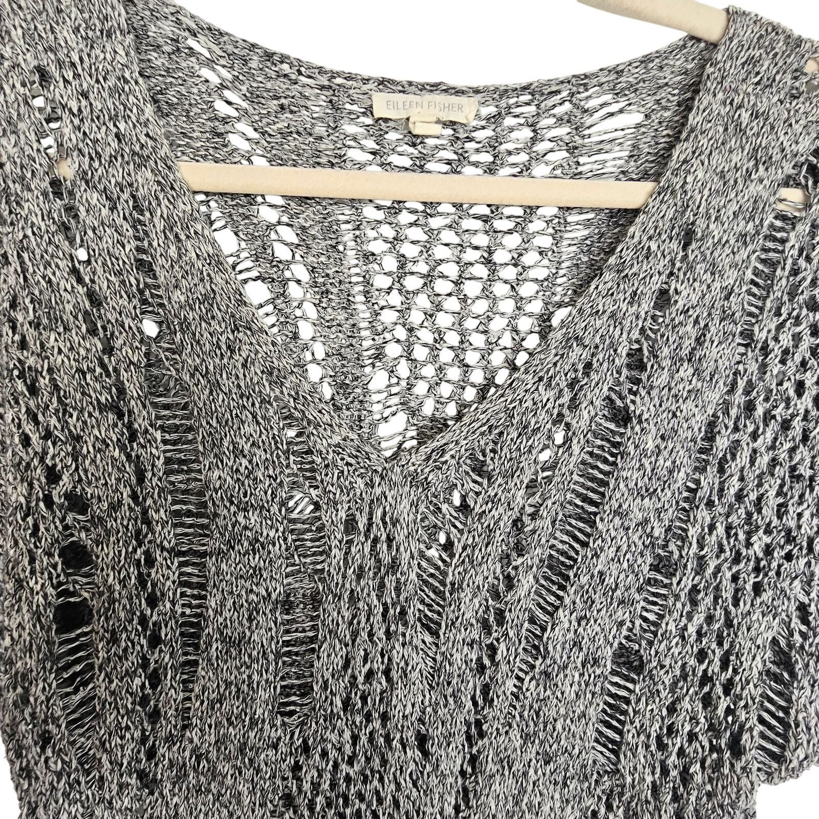 Eileen Fisher Eileen Fisher Womens Open Knit Sweater Sz S Coastal Grandma Size S / US 4 / IT 40 - 2 Thumbnail