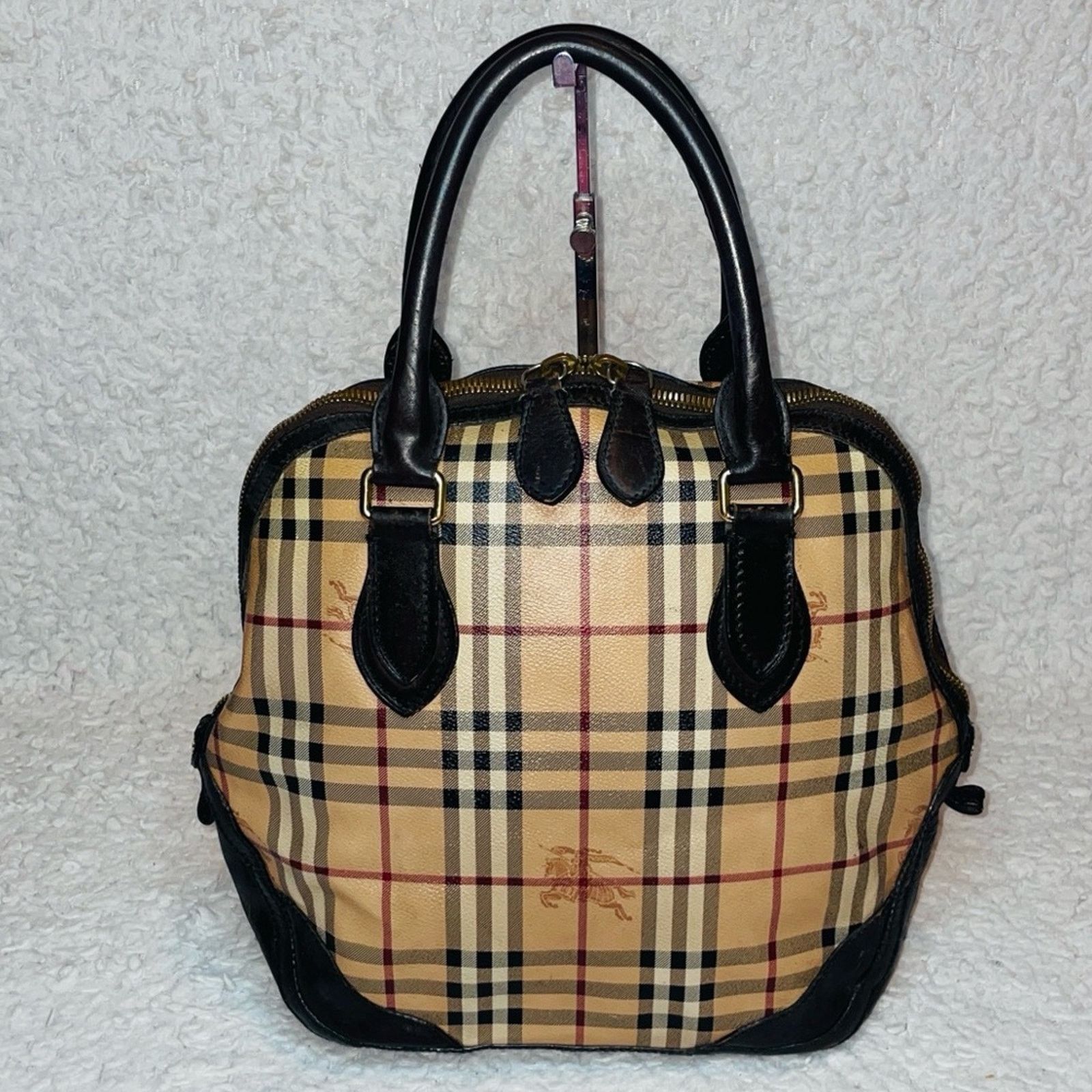 Burberry Burberry Haymarket Check Orchard Bowler Bag Size ONE SIZE - 1 Thumbnail