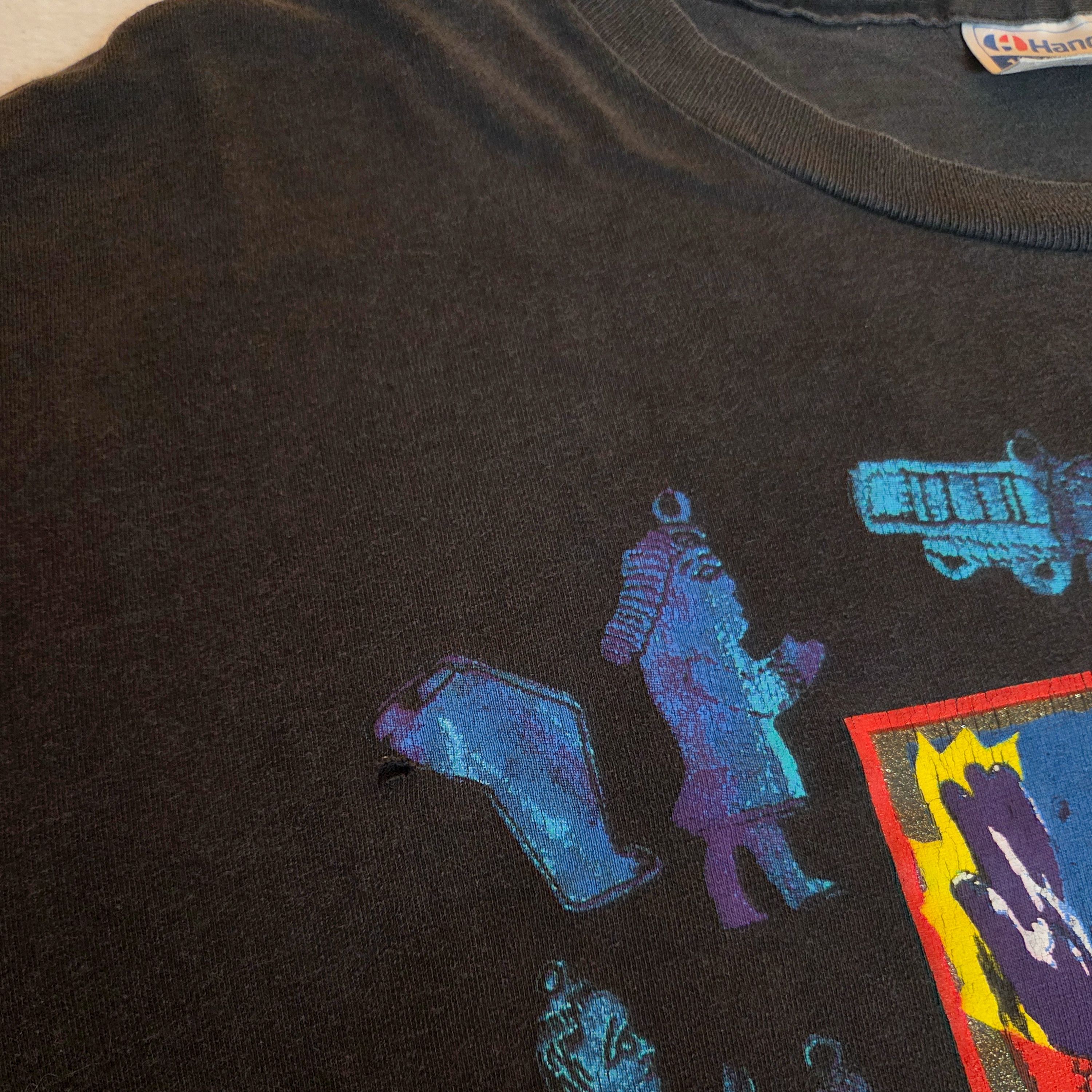 Hanes VTG Carlos Santana Milagro T Shirt Black 90s Concert Band XL Size US XL / EU 56 / 4 - 3 Thumbnail