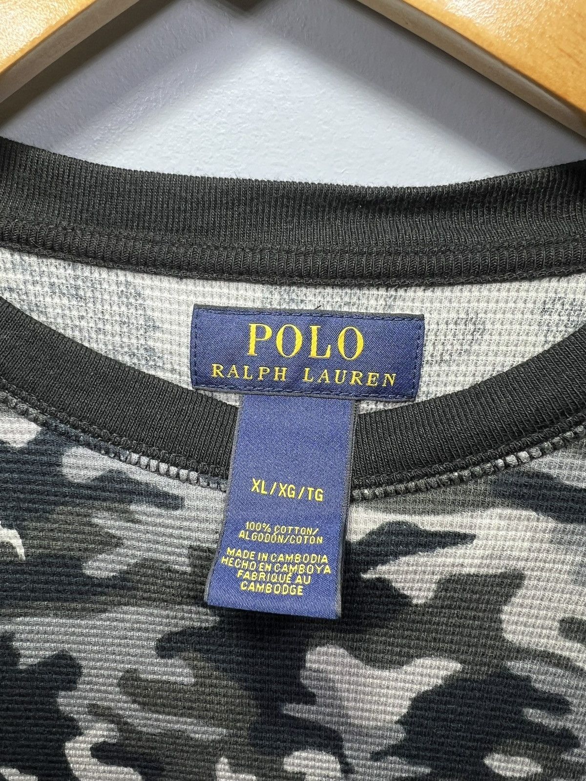 Polo Ralph Lauren Polo Ralph Lauren Mens Thermal Sz XL Camouflage Waffle Knit Size US XL / EU 56 / 4 - 3 Thumbnail