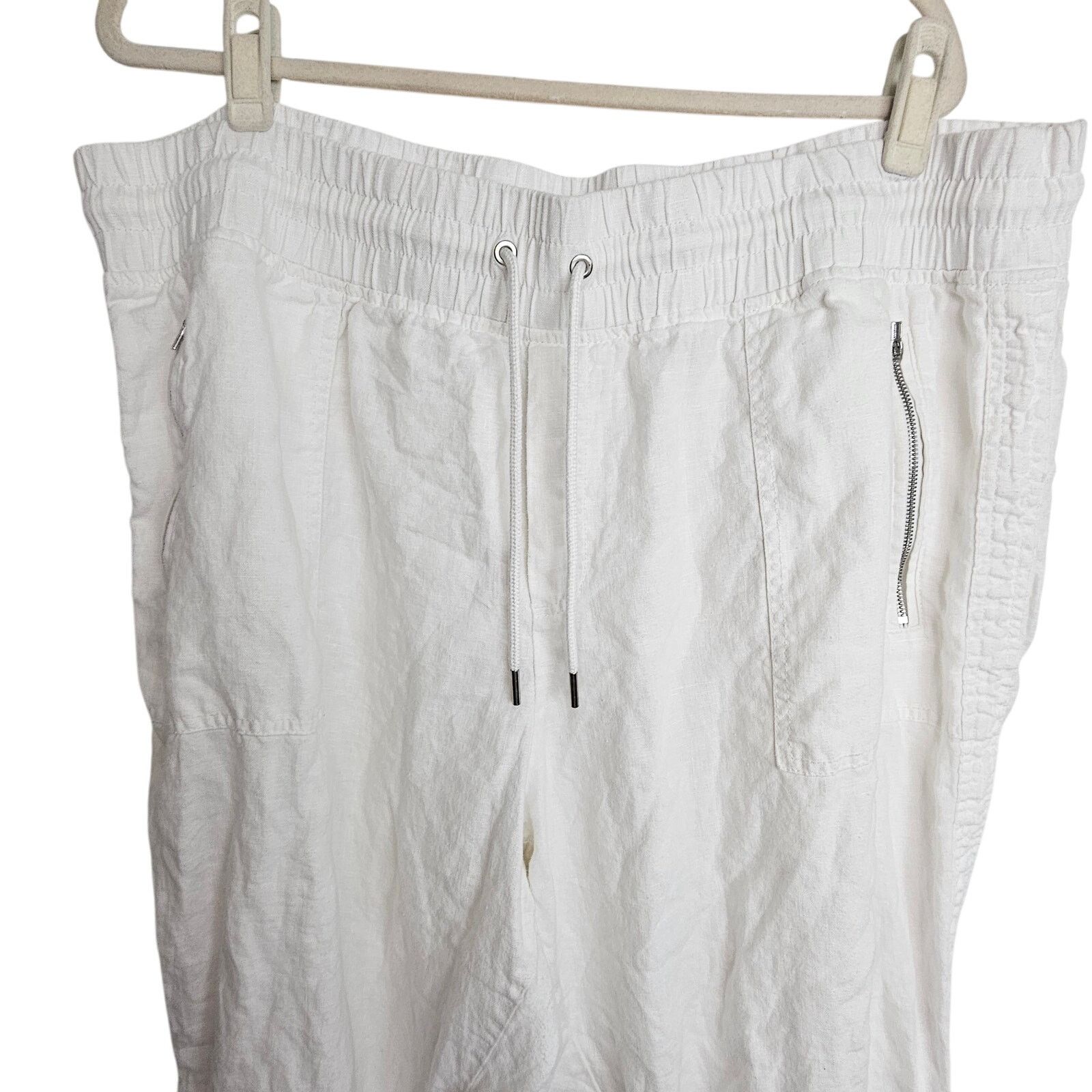 Athleta Athleta Womens Cabo Linen Joggers Size 22 Resortwear Beach Size 22" - 2 Thumbnail