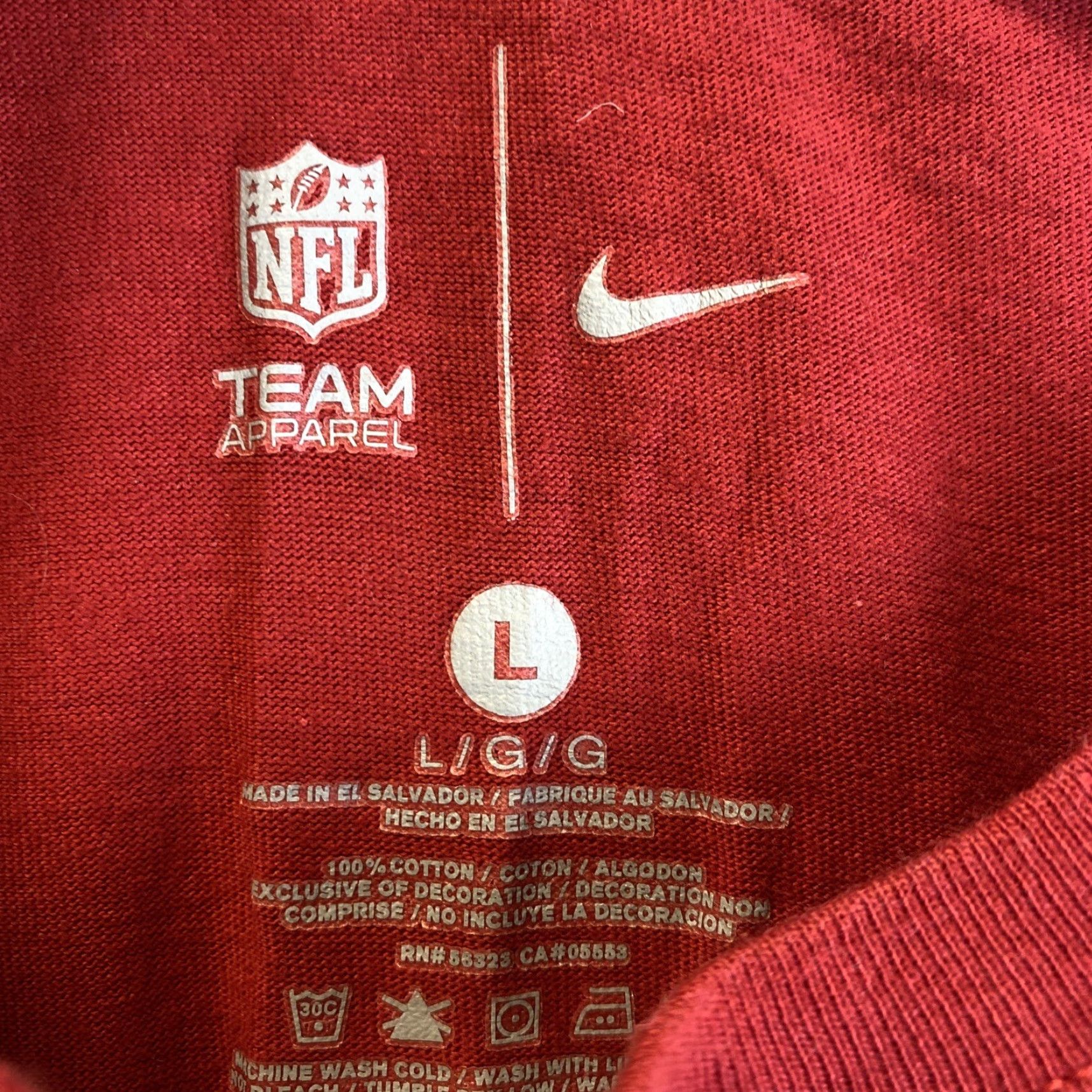 Nike NIKE TEXANS Just Do It Red T-Shirt Men's Size L Regular Fit Size US L / EU 52-54 / 3 - 5 Thumbnail