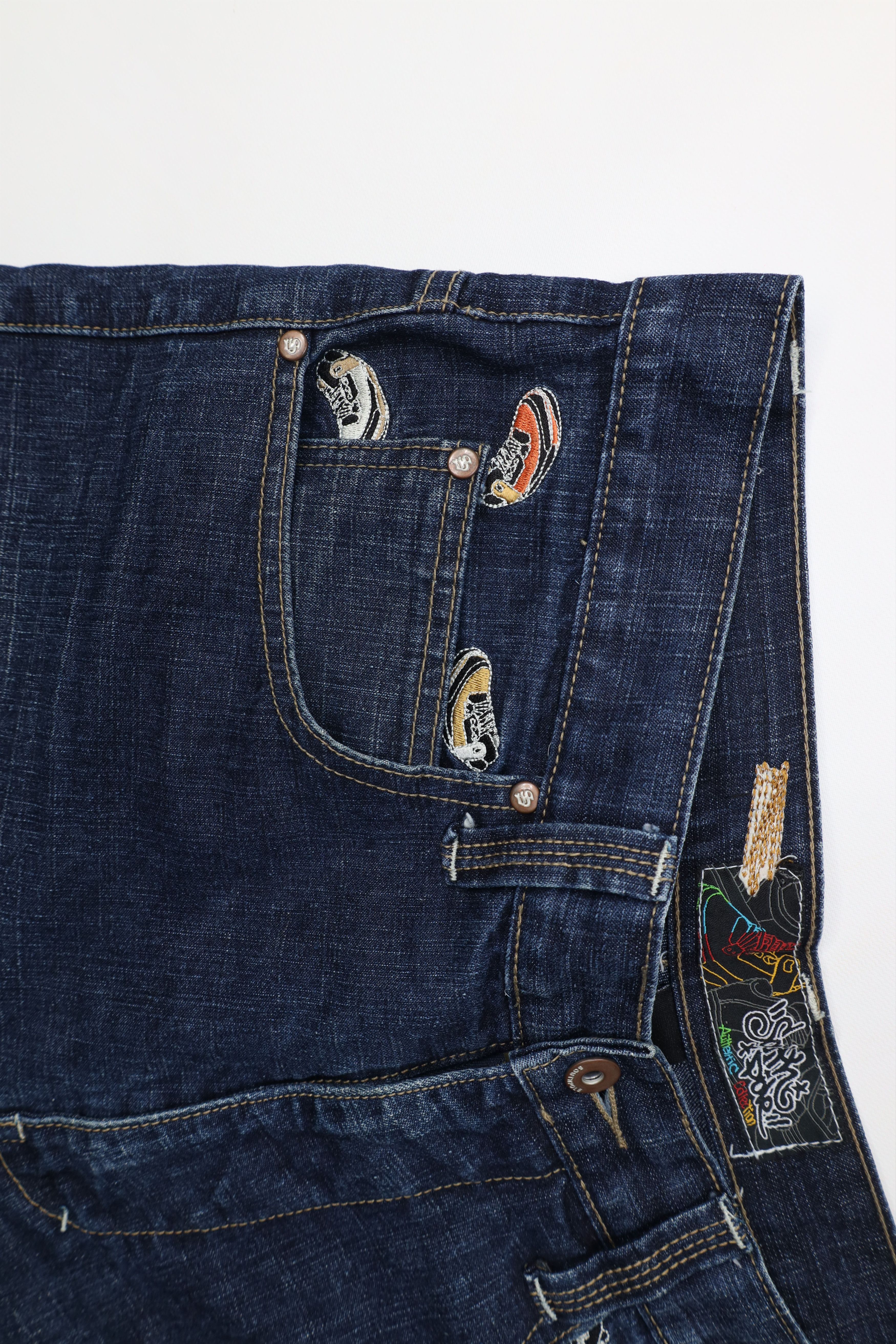 Southpole Vintage 90s Y2K Southpole Wide Leg Denim Jeans Blue Cotton Size US 34 / EU 50 - 7 Thumbnail