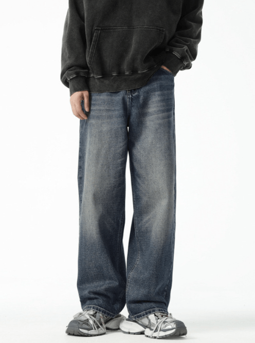 Japanese Brand High street washed trendy cleanfit straight jeans for men Size US 32 / EU 48 - 1 Thumbnail