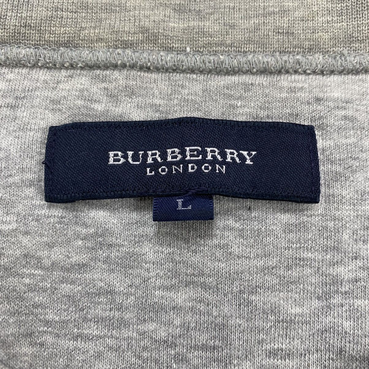 Burberry 1990s Vintage Burberrys London Nova Check Grey Long Sleeve Size US L / EU 52-54 / 3 - 5 Thumbnail