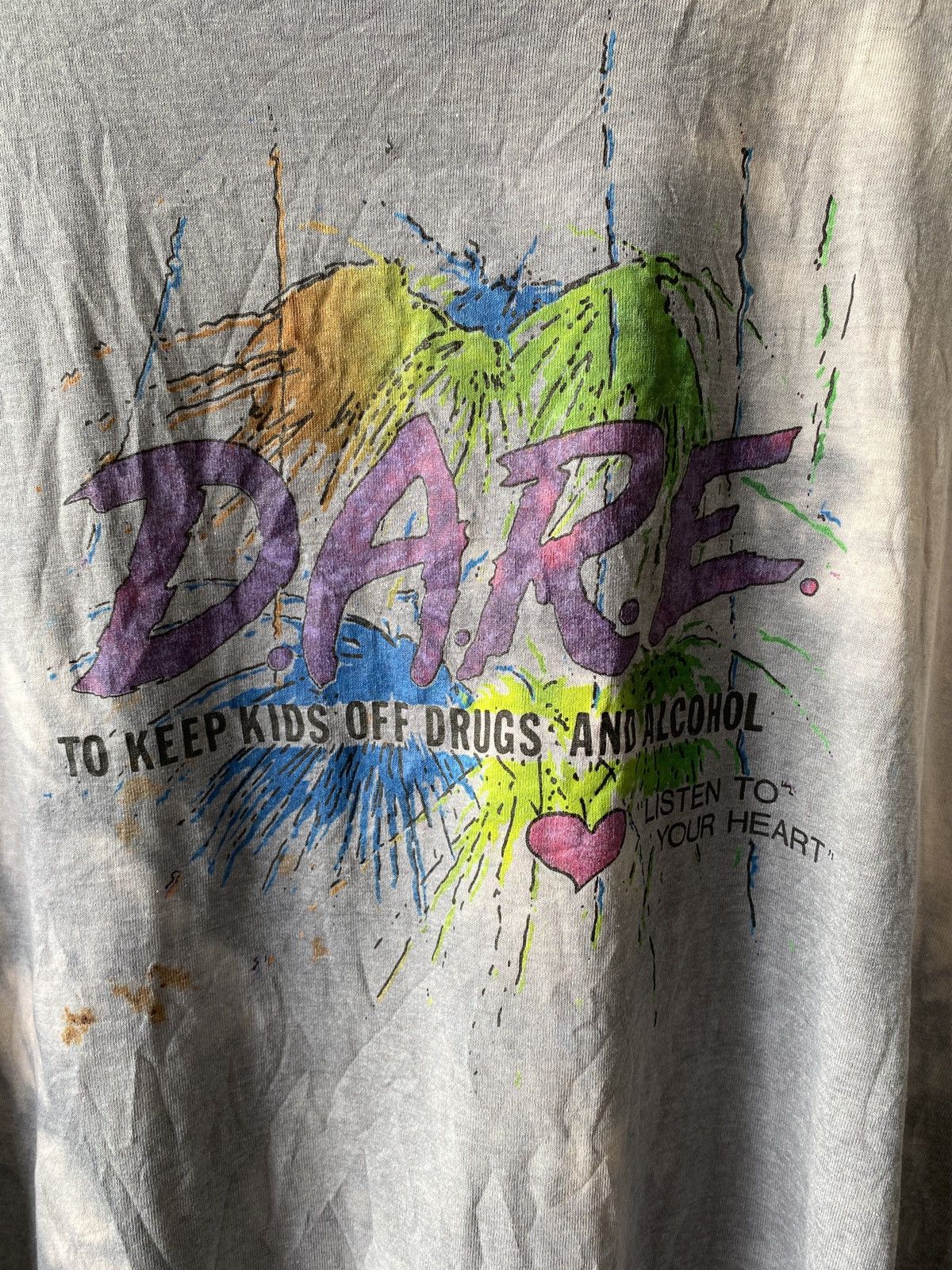 D.A.R.E × Vintage Vintage 80’s D.A.R.E To Keep Kids Off Drugs And Alcohol Tee Size US XXL / EU 58 / 5 - 6 Thumbnail