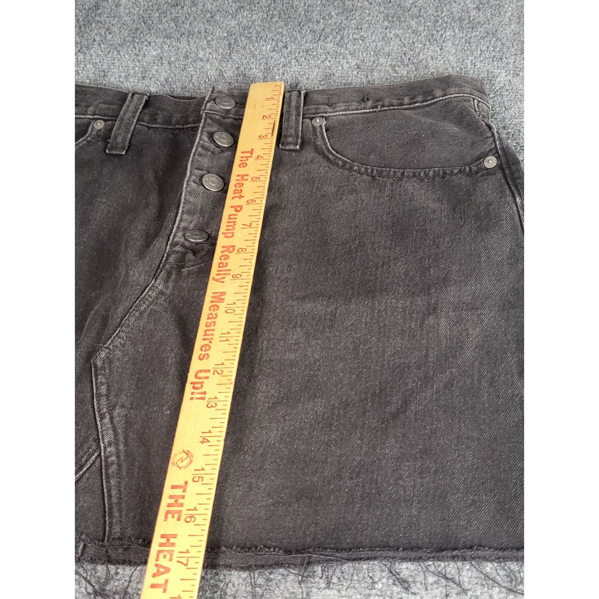 Madewell Madewell Rigid Denim A-Line Button Fly Skirt Women Sz 31 Cha Size 31" - 6 Thumbnail