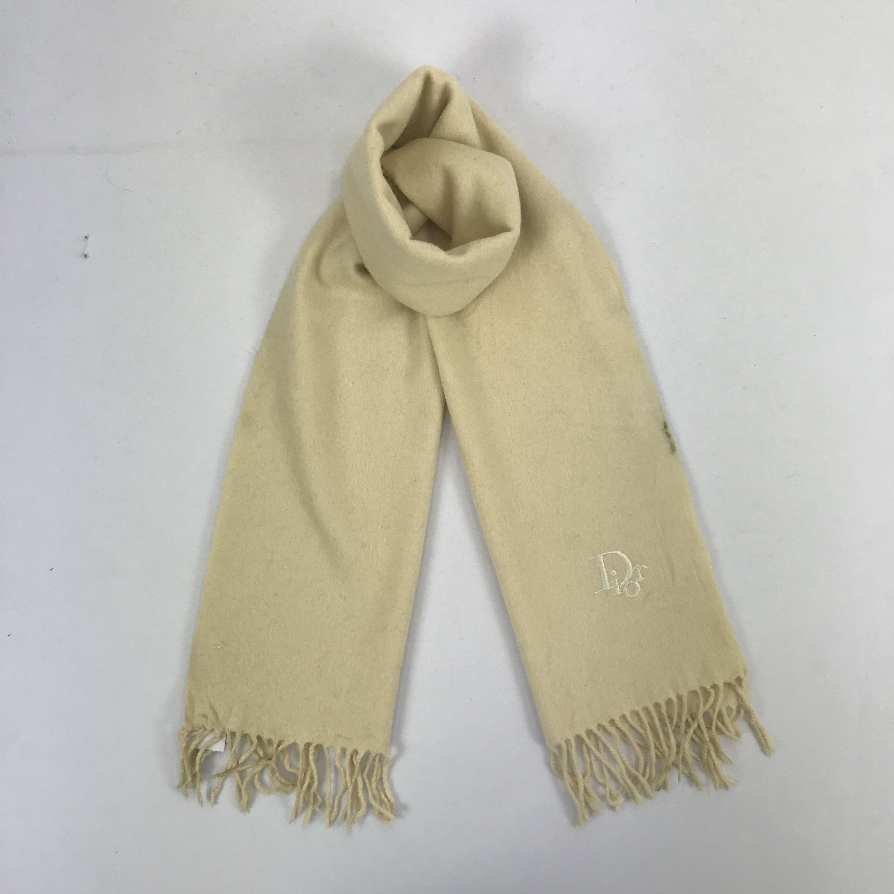 Japanese Brand Dior Scarf Muffler Wool Cashmere Size ONE SIZE - 1 Thumbnail