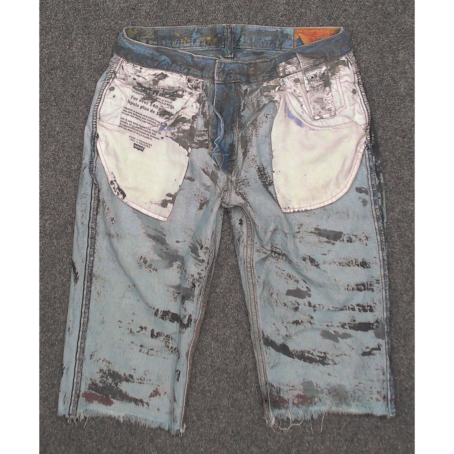 Levi's Levi's 1-of-1 Custom Hand-Painted Denim Long Shorts Mens 34 Size US 34 / EU 50 - 5 Thumbnail