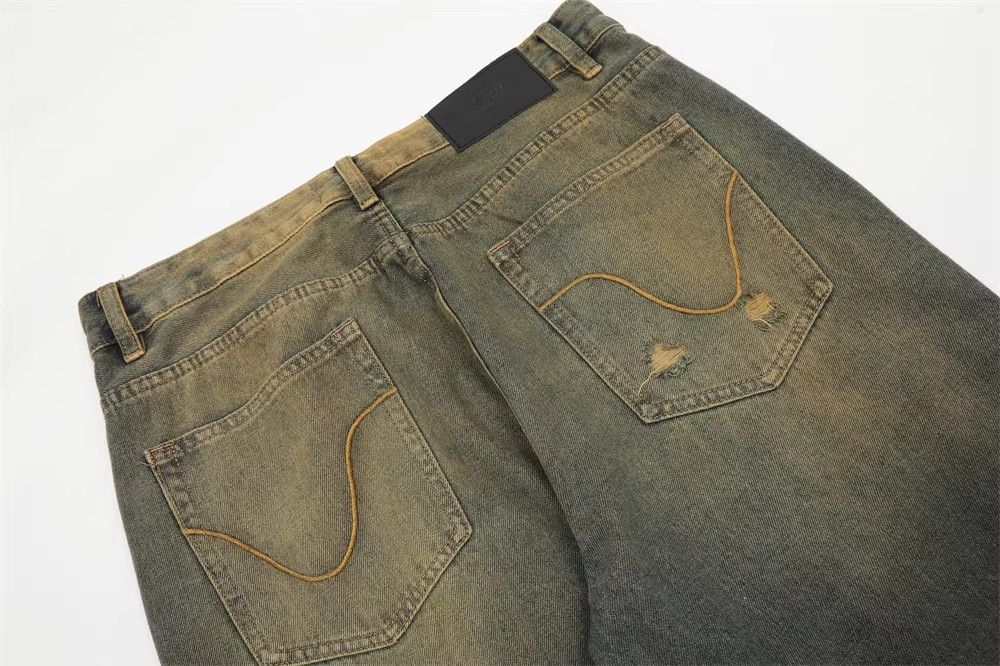 Japanese Brand × Jean Men's punk street loose washed ripped jeans y2k Size US 32 / EU 48 - 4 Thumbnail