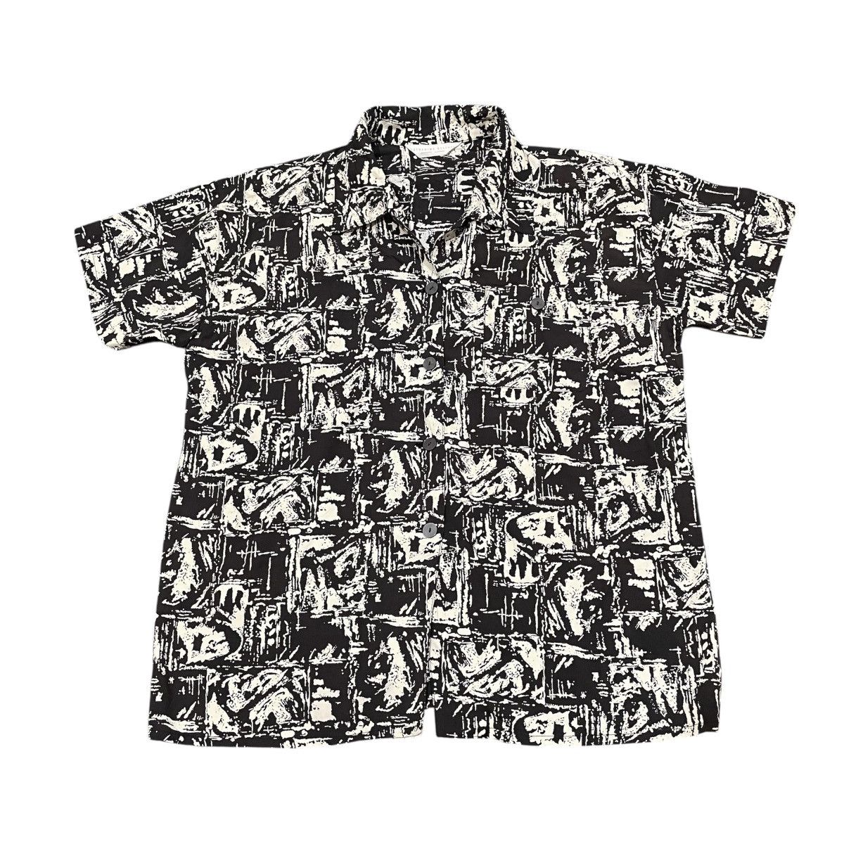 Vintage Katherine Elliott Abstract Print Button Up Shirt
