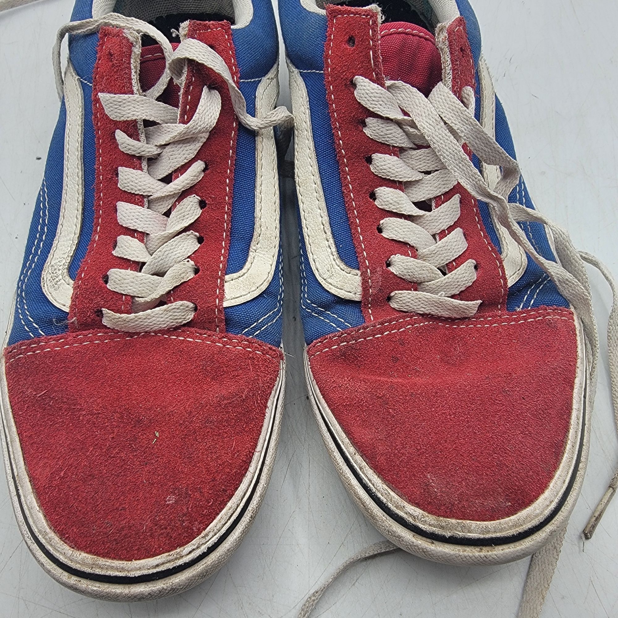 Vans Vans Old Skool Women 8.5 Red Blue White Sneaker Shoes Casual Size US 8.5 / IT 38.5 - 10 Thumbnail