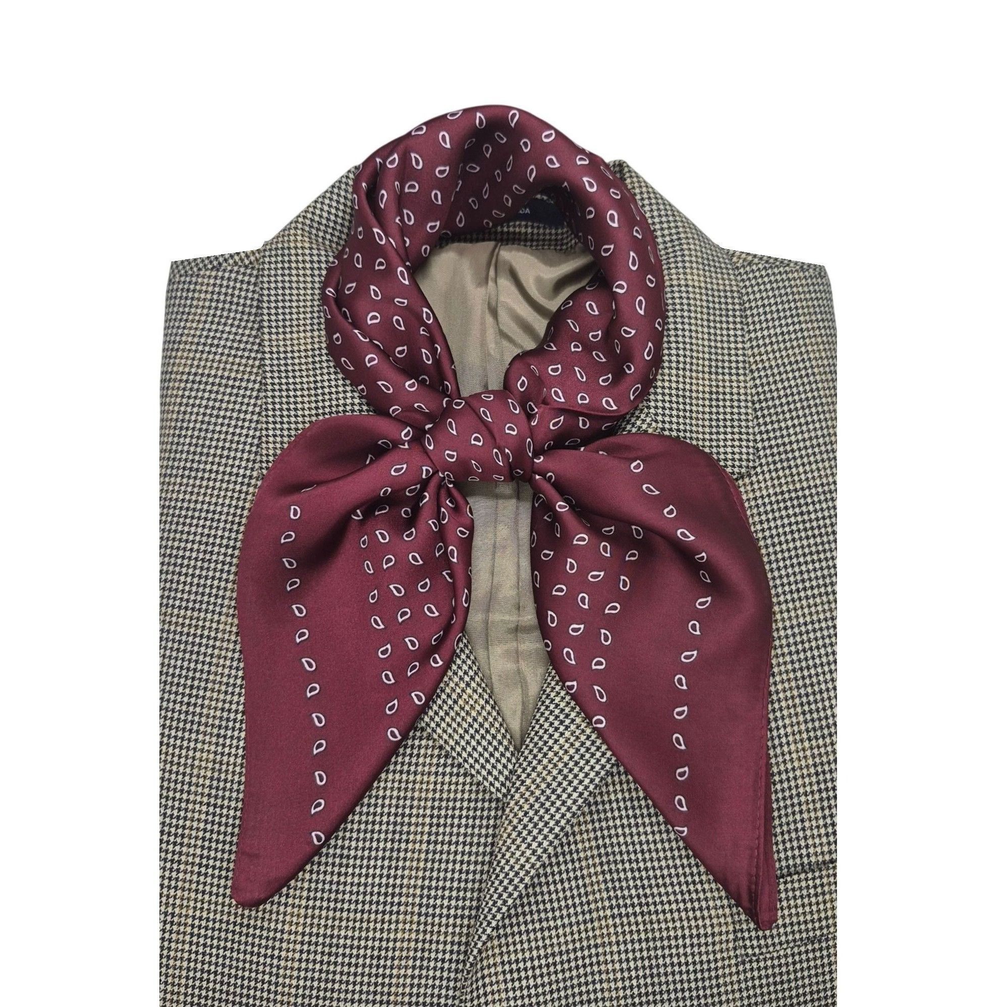 Other ✨Luxurious Silky Square Scarf Mini-Paisley Teardrop Neck Hea Size ONE SIZE - 2 Thumbnail