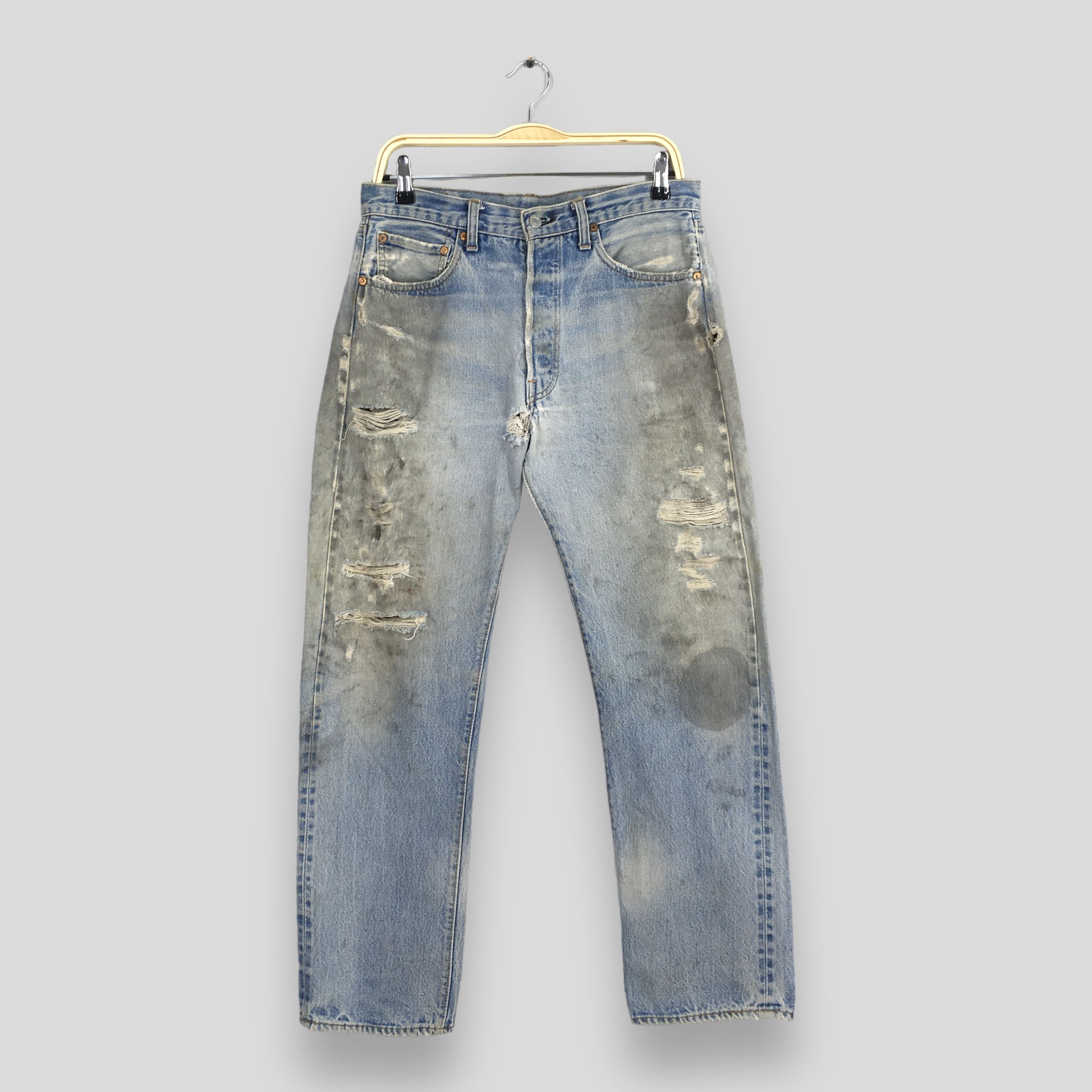 Size 30x28.5 Vintage 70s Levi's 501 Selvedge Stonewash Jeans