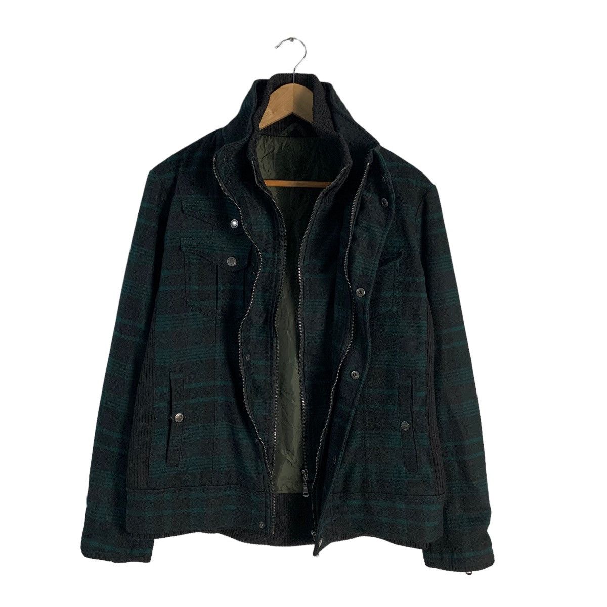 semanticdesign Semantic Design Plaid Tartan Double Zipper Jacket Size L / US 10 / IT 46 - 1 Thumbnail