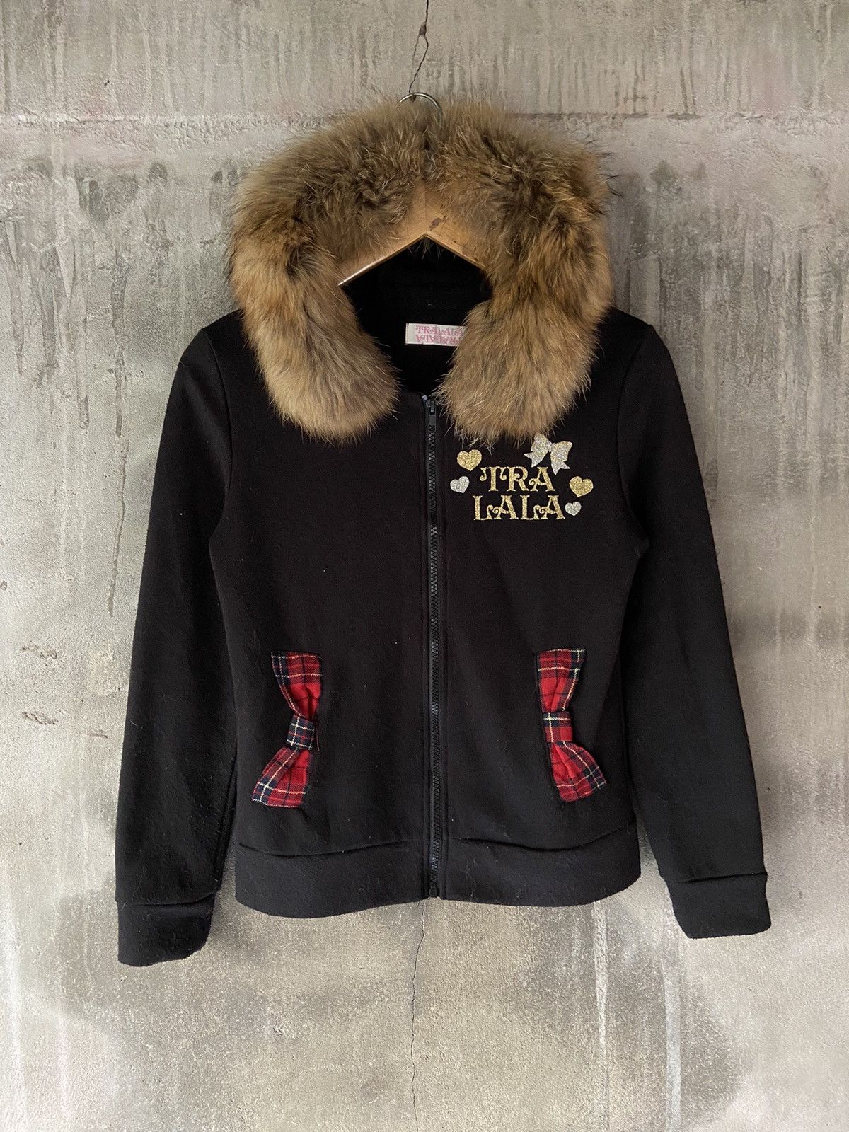 Image of Hysteric Glamour x If Six Was Nine Tralala Girl Like Of Style Fur Zip Hoodie in Black (Size XS)