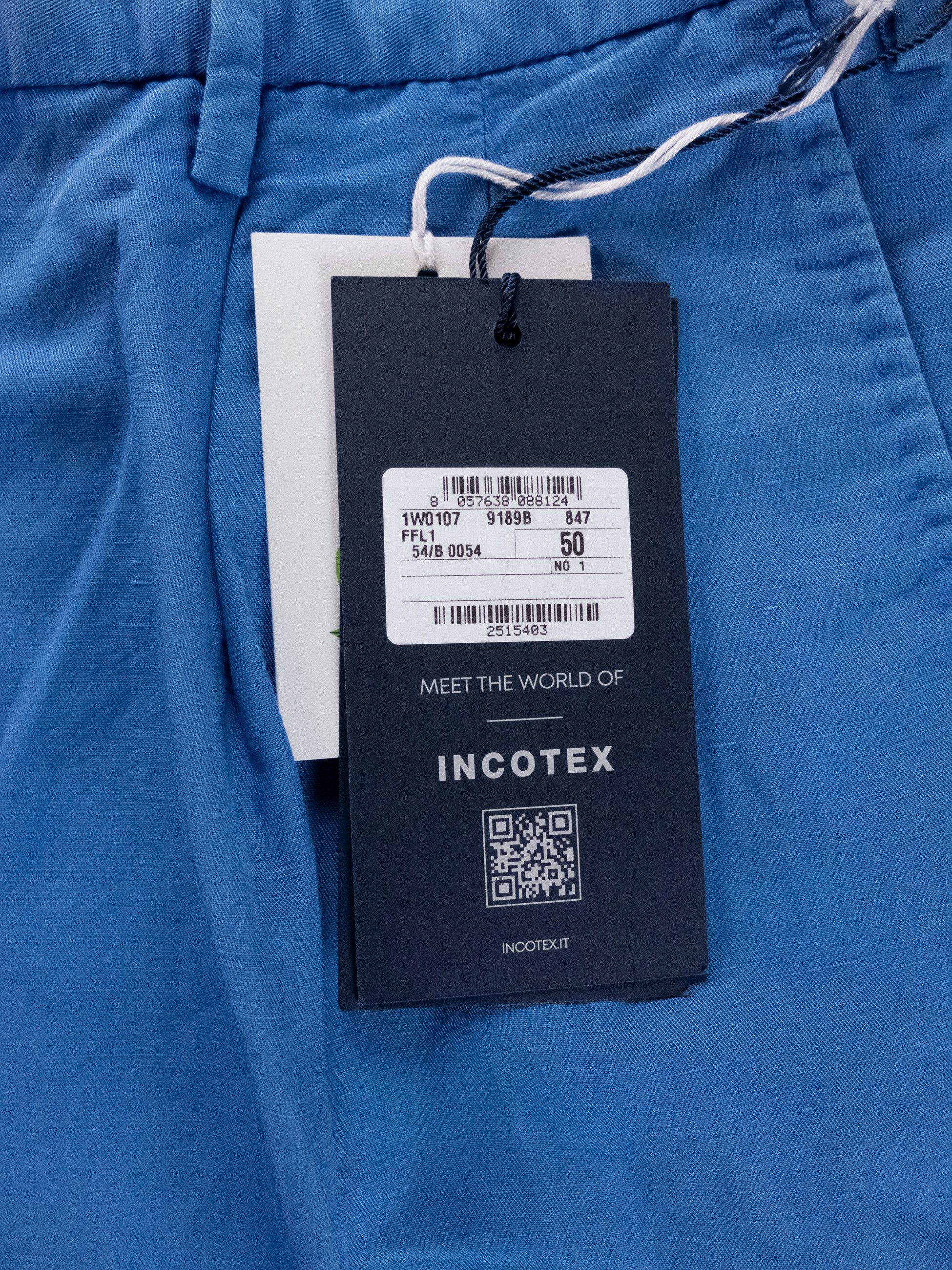Incotex INCOTEX blue chinolino linen cotton blend bermuda shorts 34 Size US 34 / EU 50 - 2 Thumbnail