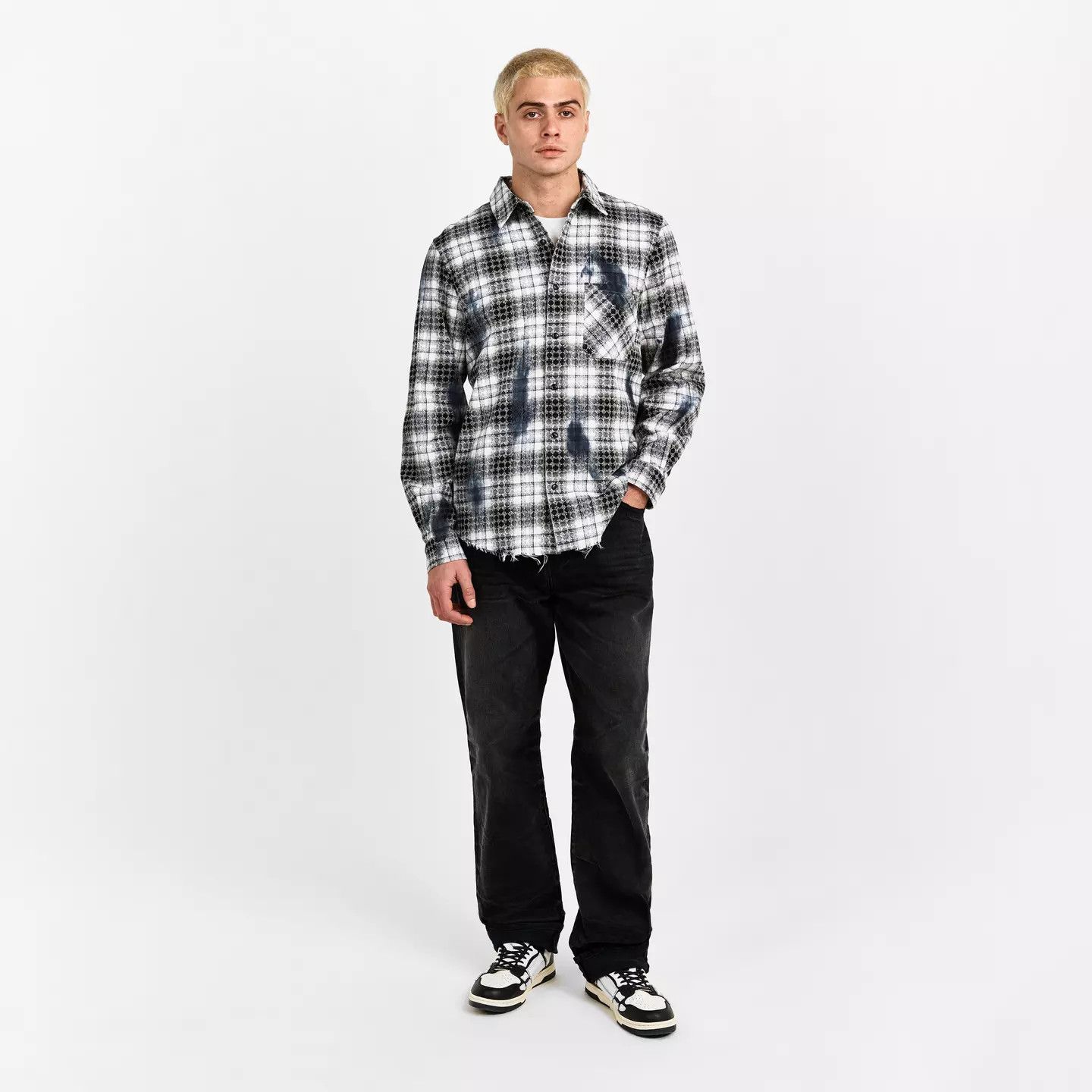 Amiri o1g2r1mq0426 Patterned Long Sleeve Tailored Fit Shirt Size US M / EU 48-50 / 2 - 6 Thumbnail
