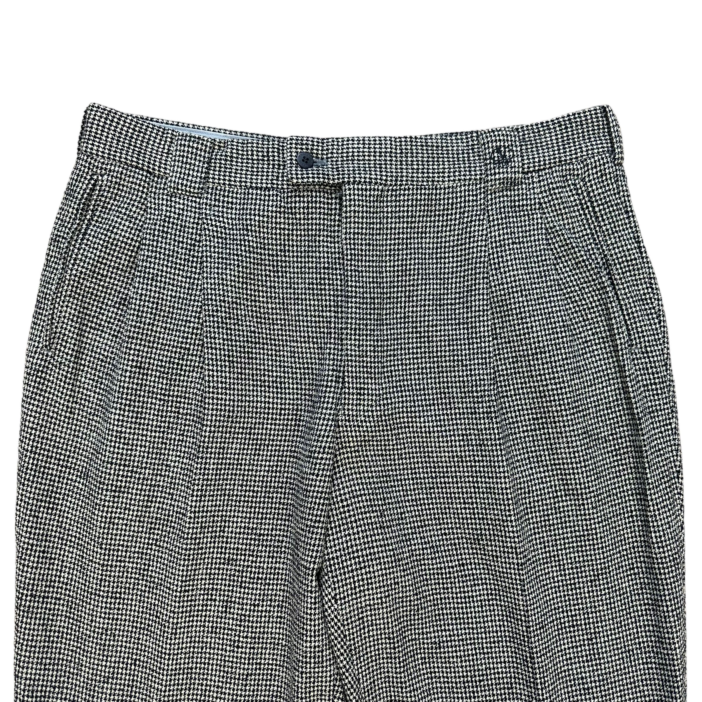 Valentino VALENTINO SPORT HOUNDSTOOTH WOOL TROUSERS #7894-188 Size US 36 / EU 52 - 2 Thumbnail