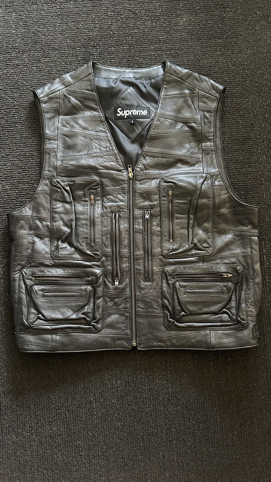 Utility Vest Black Cargo Vest Supreme Supreme】 15aw Nylon Cargo