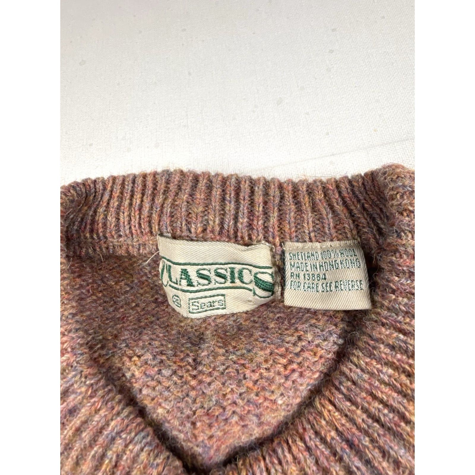 Sears VINTAGE Sears Classic Mens L 100% Shetland Wool Gray Black Argyle V-Neck Sweater Size US XL / EU 56 / 4 - 2 Thumbnail