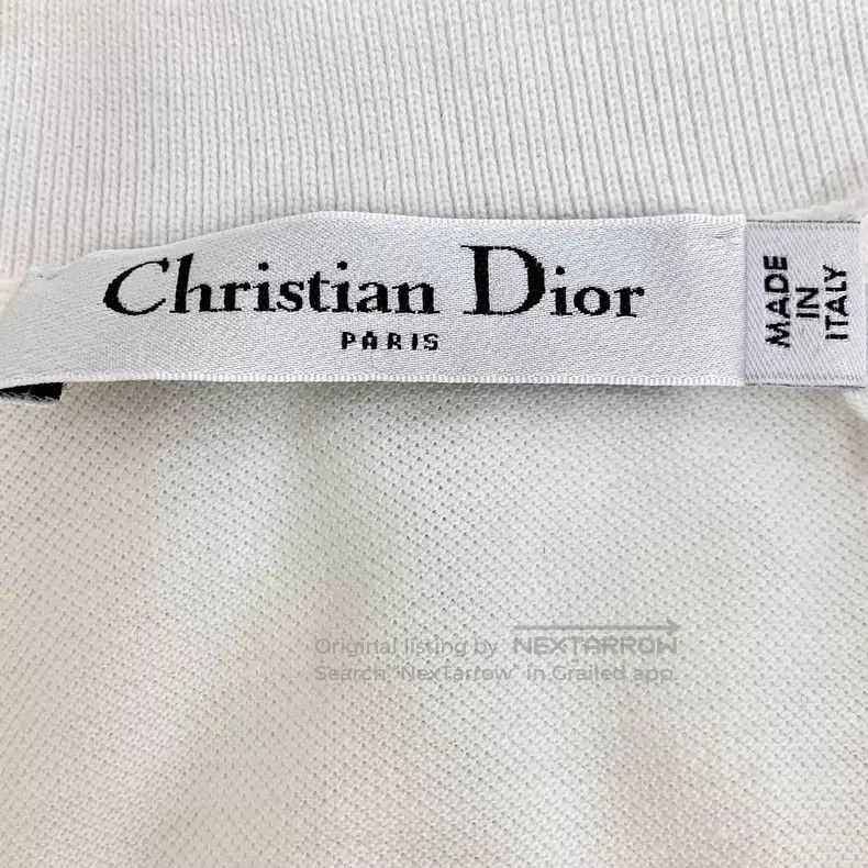 Dior Dior White logo letter Polo collar cotton short-sleeved T- Size XS / US 0-2 / IT 36-38 - 6 Thumbnail