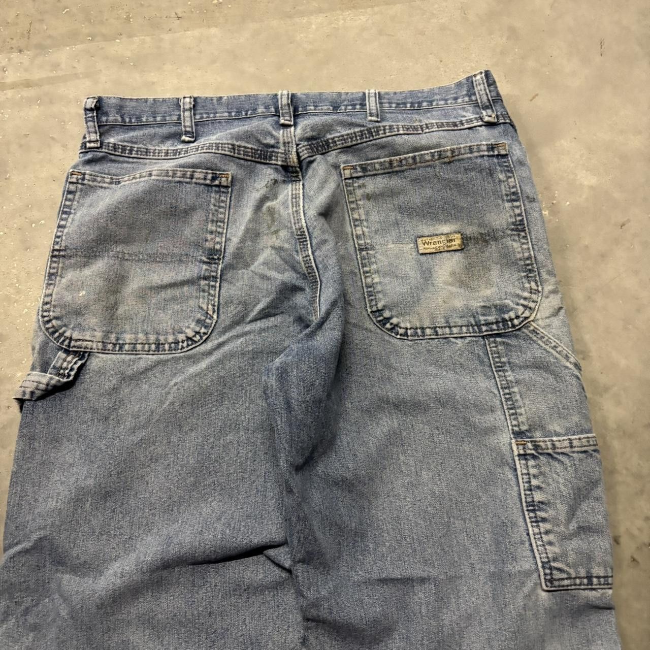 Japanese Brand × Vintage Crazy Vintage Y2K/2000s Baggy Paint Splatter Workwear Carpenter Denim Jeans! Size US 34 / EU 50 - 7 Thumbnail