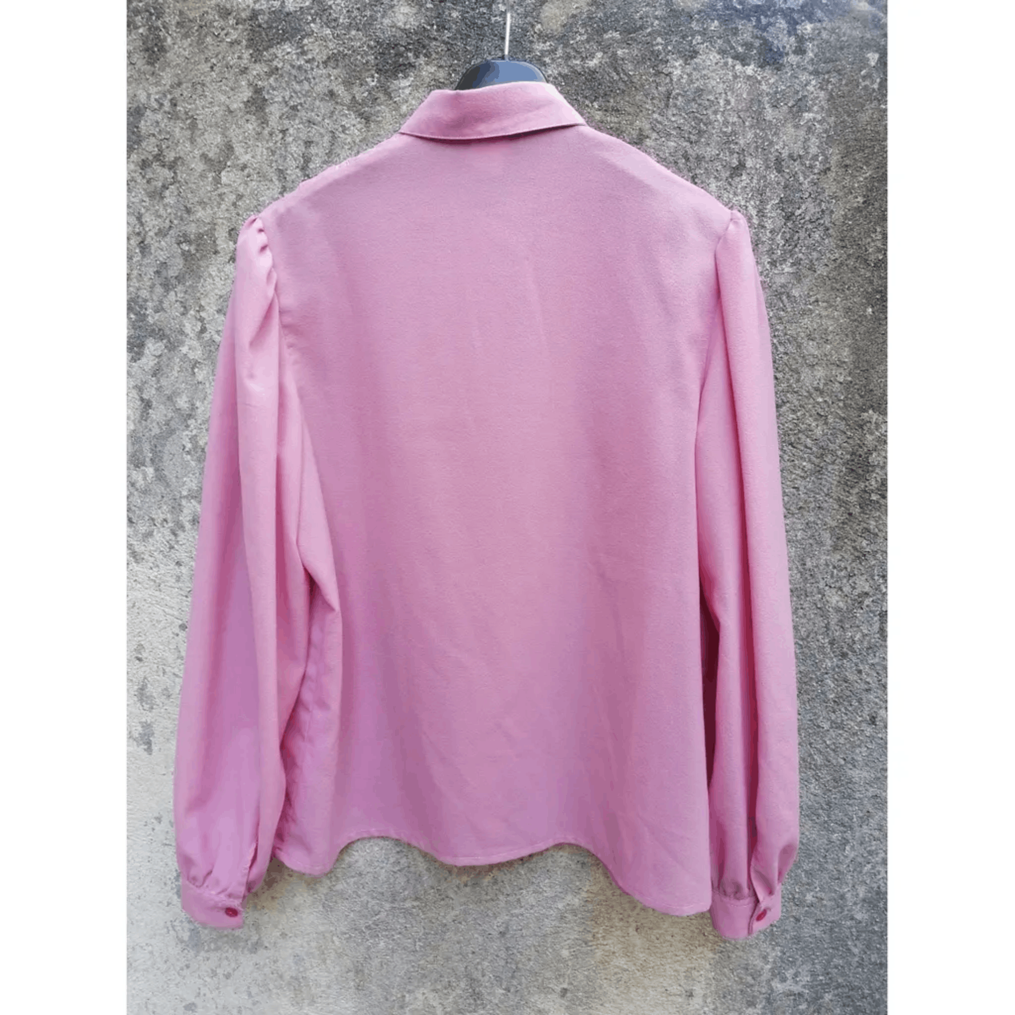 Other Pink Vintage Button-Up Blouse with Lace Detailing - Size S Size L / US 10 / IT 46 - 2 Thumbnail