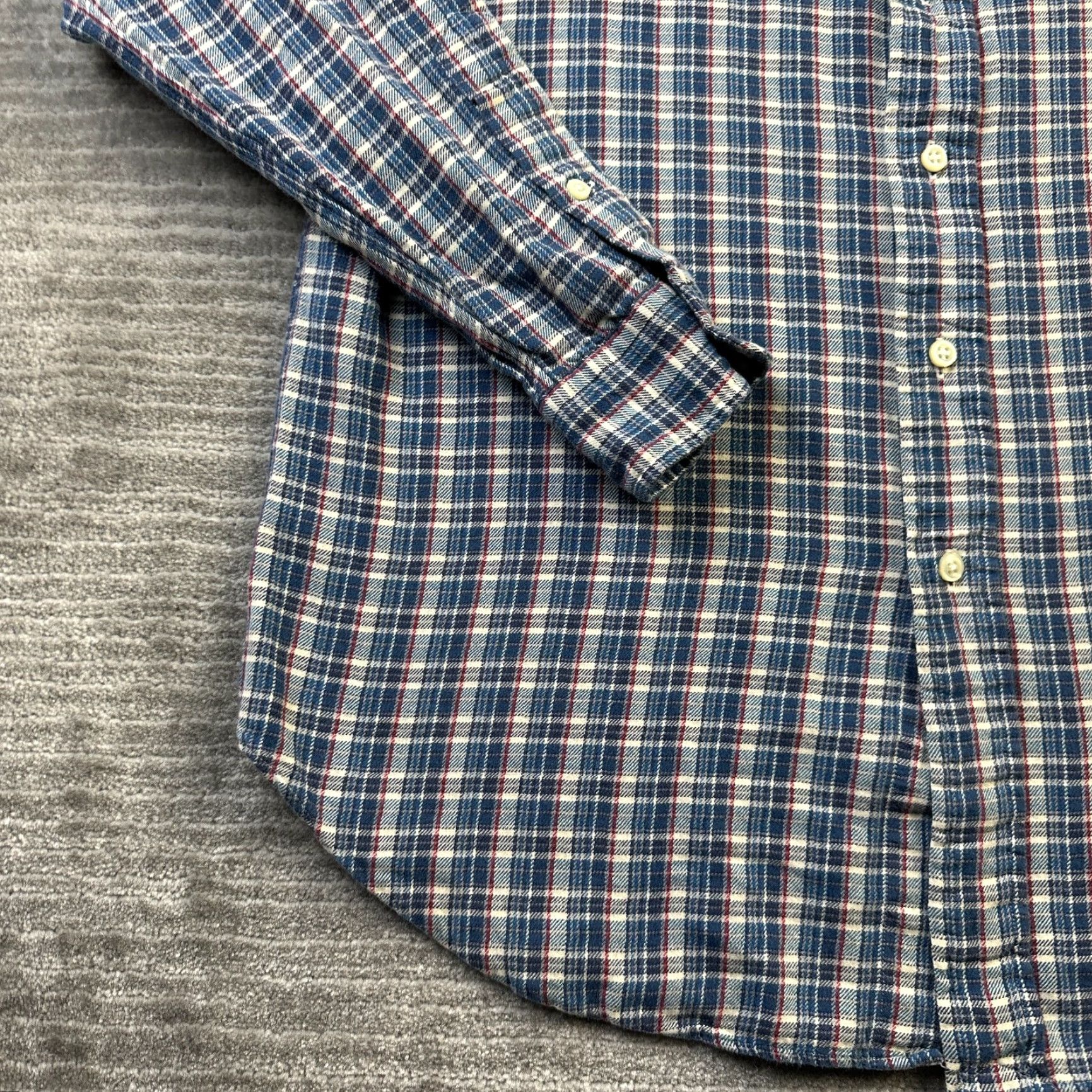 Ralph Lauren Ralph Lauren Shirt Mens Medium Blue Pony Flannel Button-Up Classic Fit Plaid Casual Cotton Polyester Button-Down Collar Spring Fall Summer Winter Size US M / EU 48-50 / 2 - 5 Thumbnail