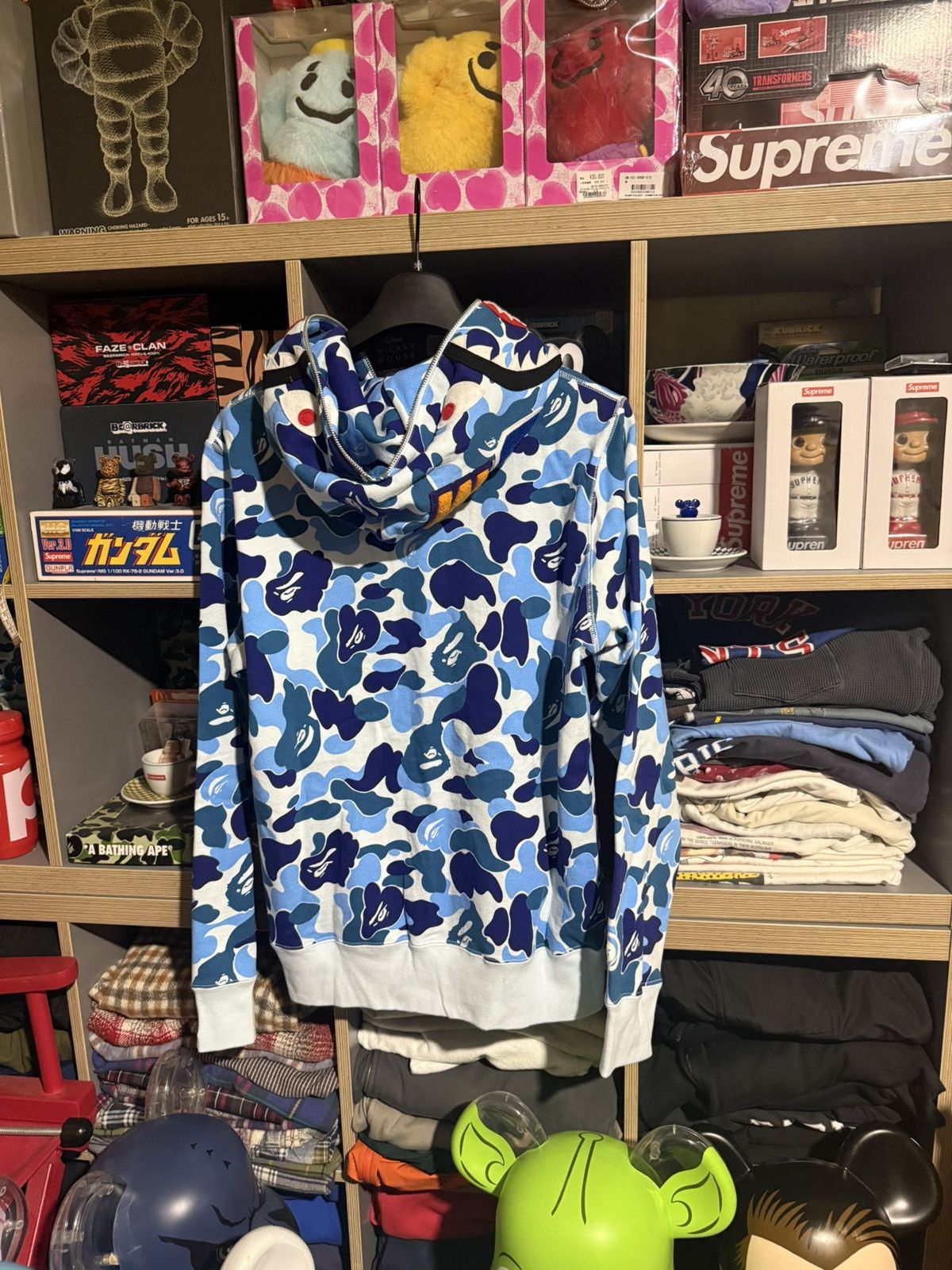 Bape Bape Baby Blue Shark Quarterzip Hoodie Size US M / EU 48-50 / 2 - 4 Thumbnail