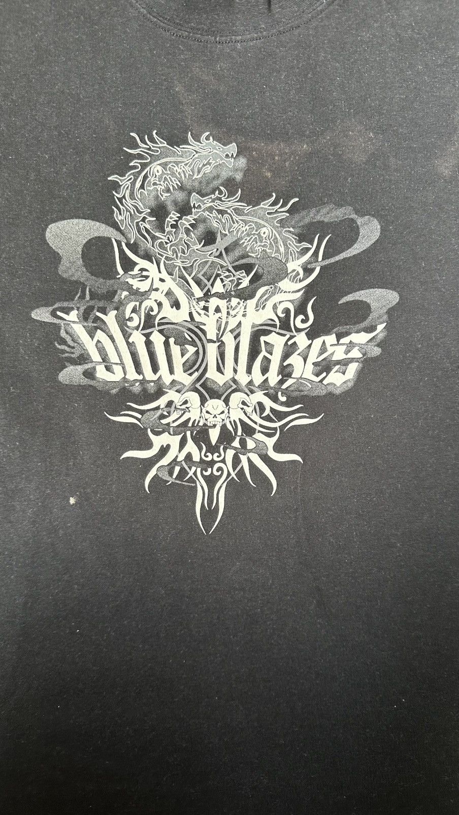 Japanese Brand VINTAGE HILL CROP BLUE BLAZES DRAGON JAPAN TEE Size US M / EU 48-50 / 2 - 2 Thumbnail