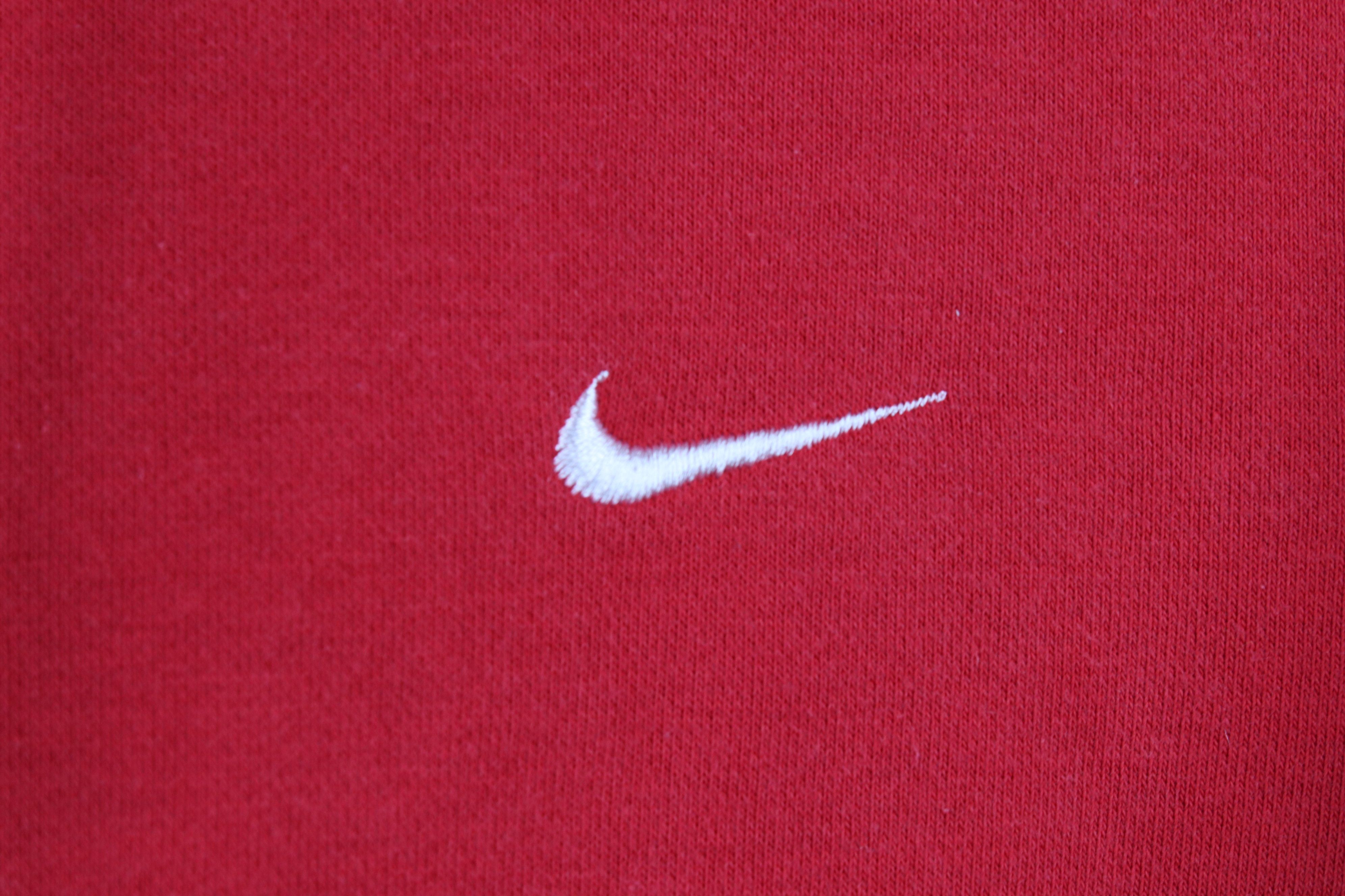 Nike × Vintage Vintage Y2K Nike Scott Mini Swoosh Hoodie Sweatshirt Red Size US S / EU 44-46 / 1 - 4 Thumbnail