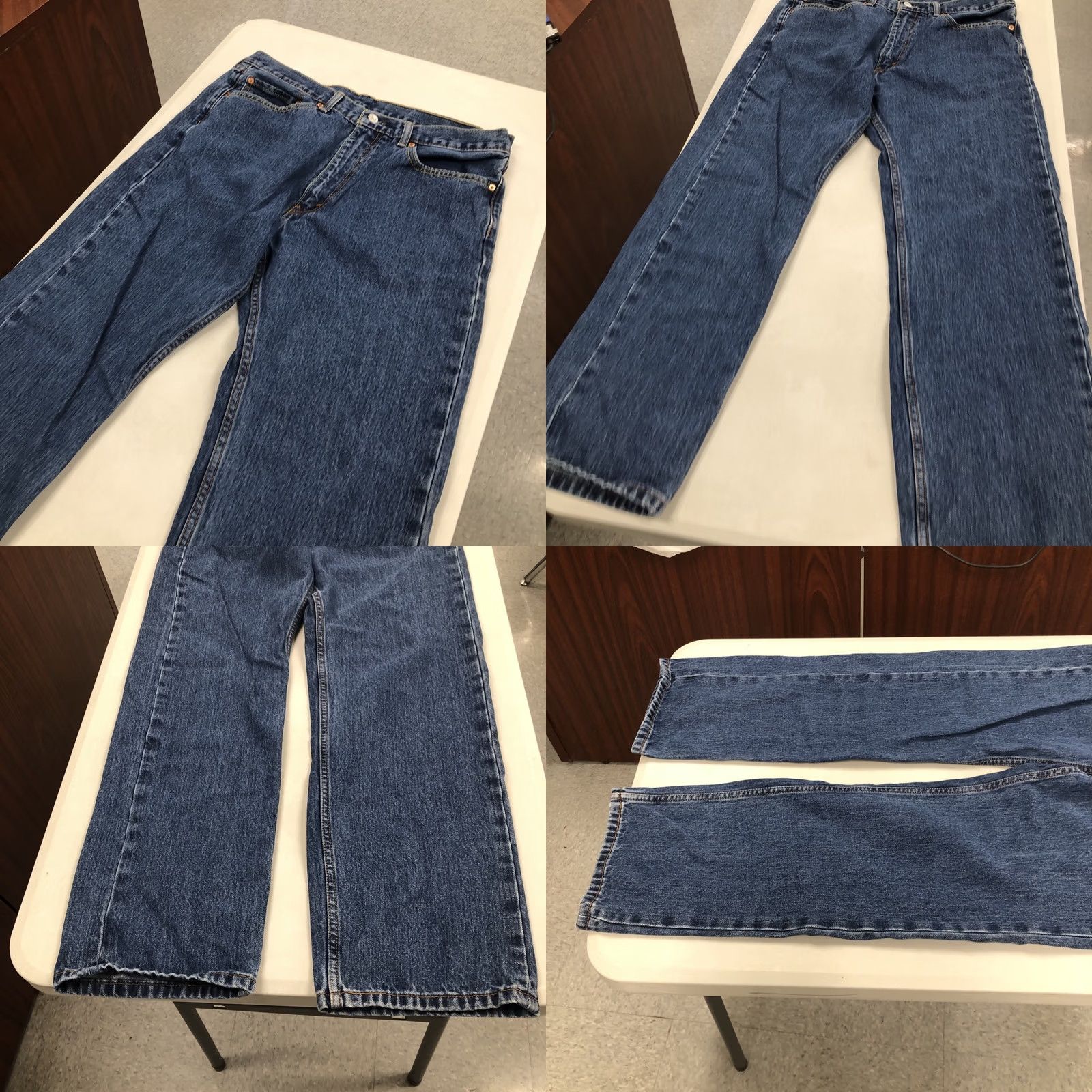 Levi's Levi's 505 Jeans Mens 36x31 Blue Dark Wash Regular Straight Leg Denim Zip 5-Pocket Size US 36 / EU 52 - 9 Thumbnail